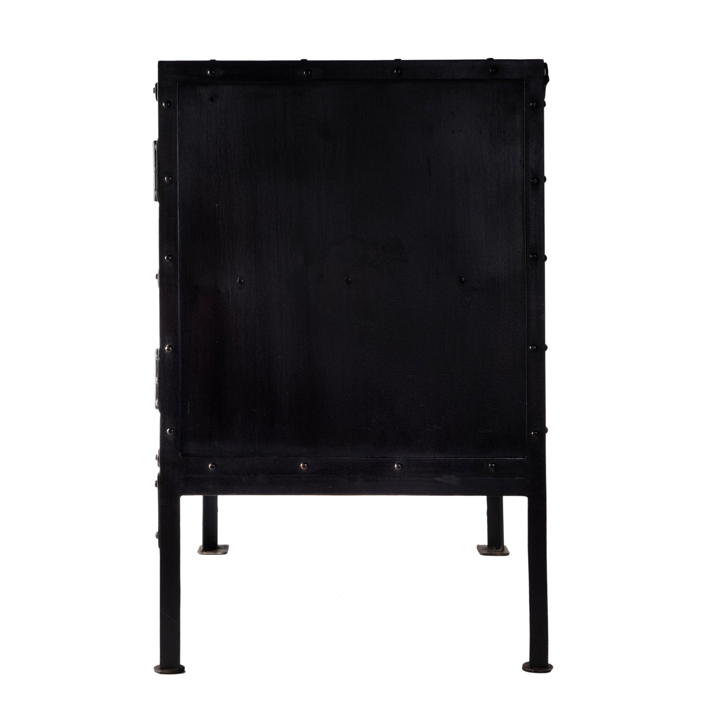 Butler Specialty Company Owen 62 in. W Rectangular Iron Industrial Chic Console Cabinet with Storage, Black