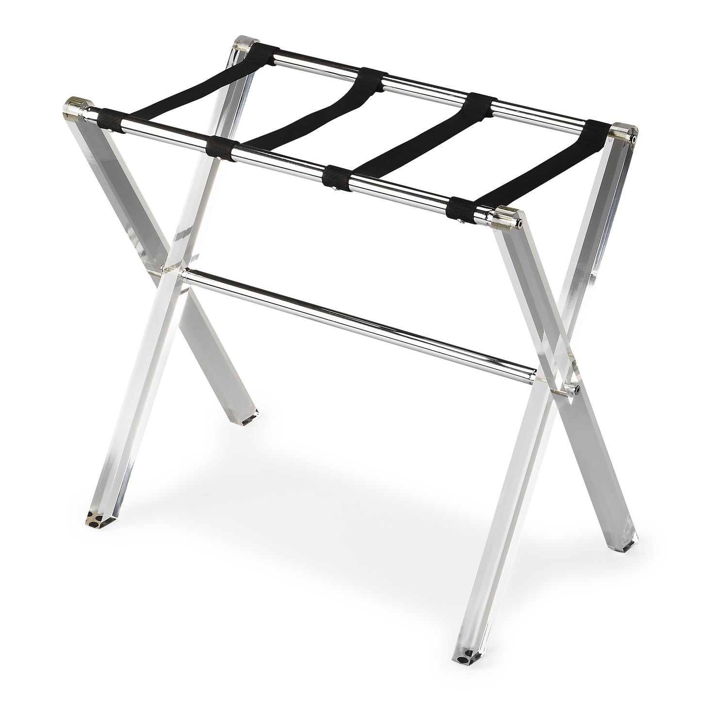 Butler Specialty Company Crystal 24 in. W Rectangular Clear Acrylic Folding Luggage Rack, Clear