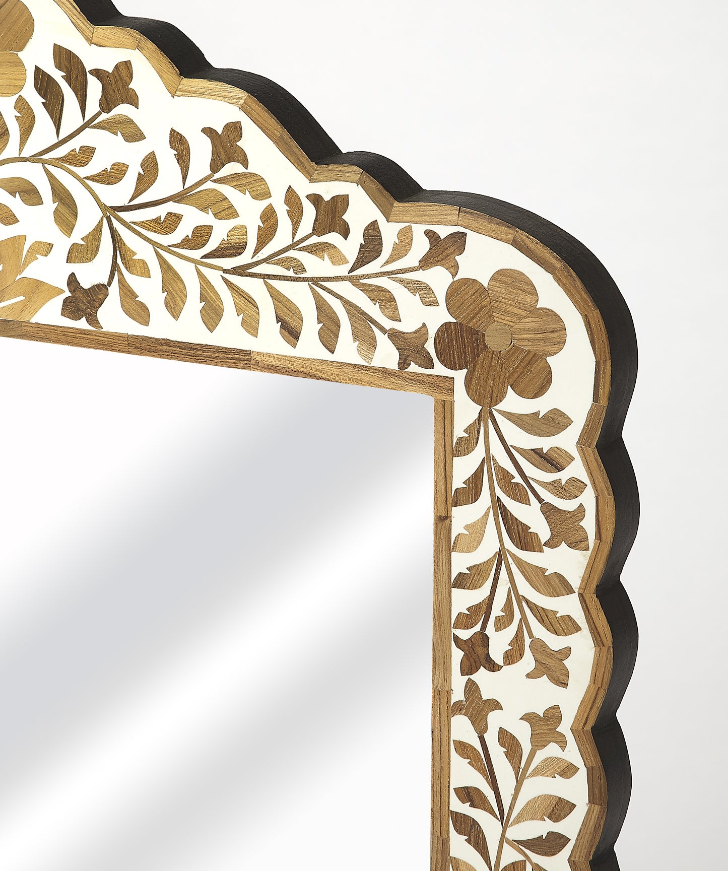 Butler Specialty Company Vivienne 20 in. W x 28 in. H Bone Inlay Vertical Accent Wall Mirror, Light Brown