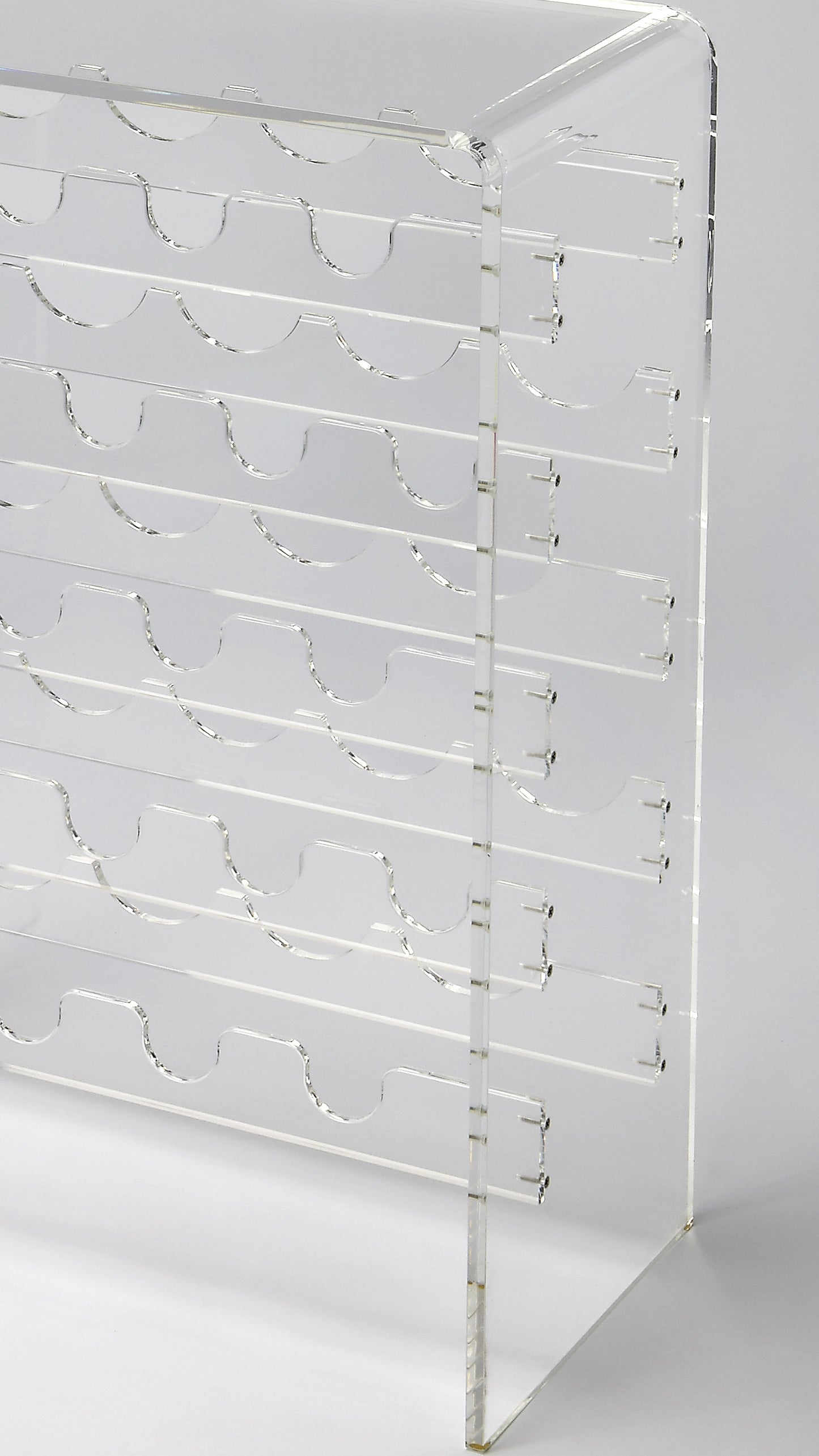 Butler Specialty Company Crystal 24 in. W Rectangular Clear Acrylic 5 Tier 20 Bottle Wine Rack, Clear