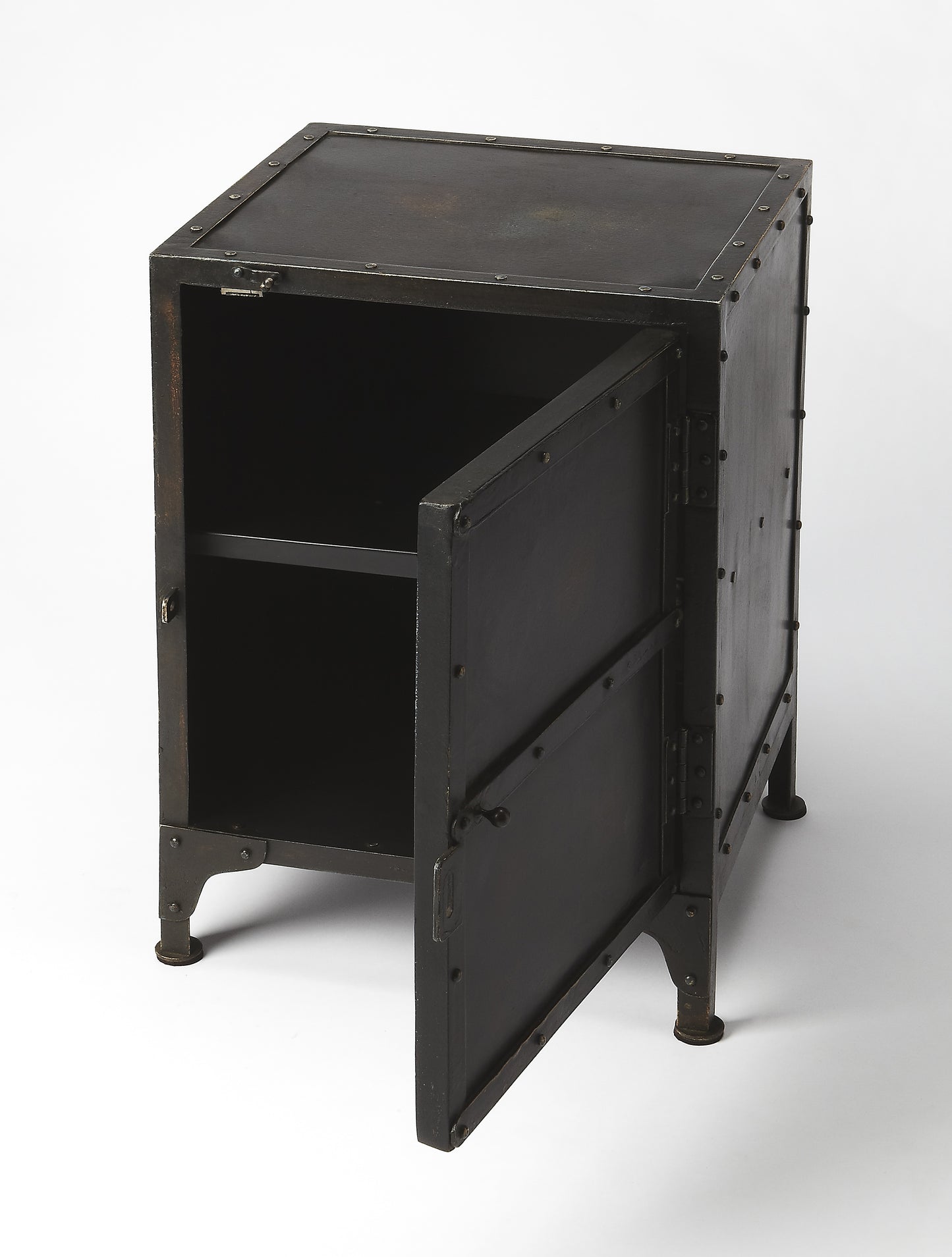 Owen Industrial End Table in Black 3642330