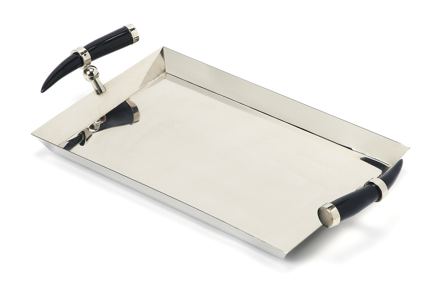 Butler Specialty Company Vito 19 in. W Rectangular Stainless Steel Serving Tray with Handles, Silver