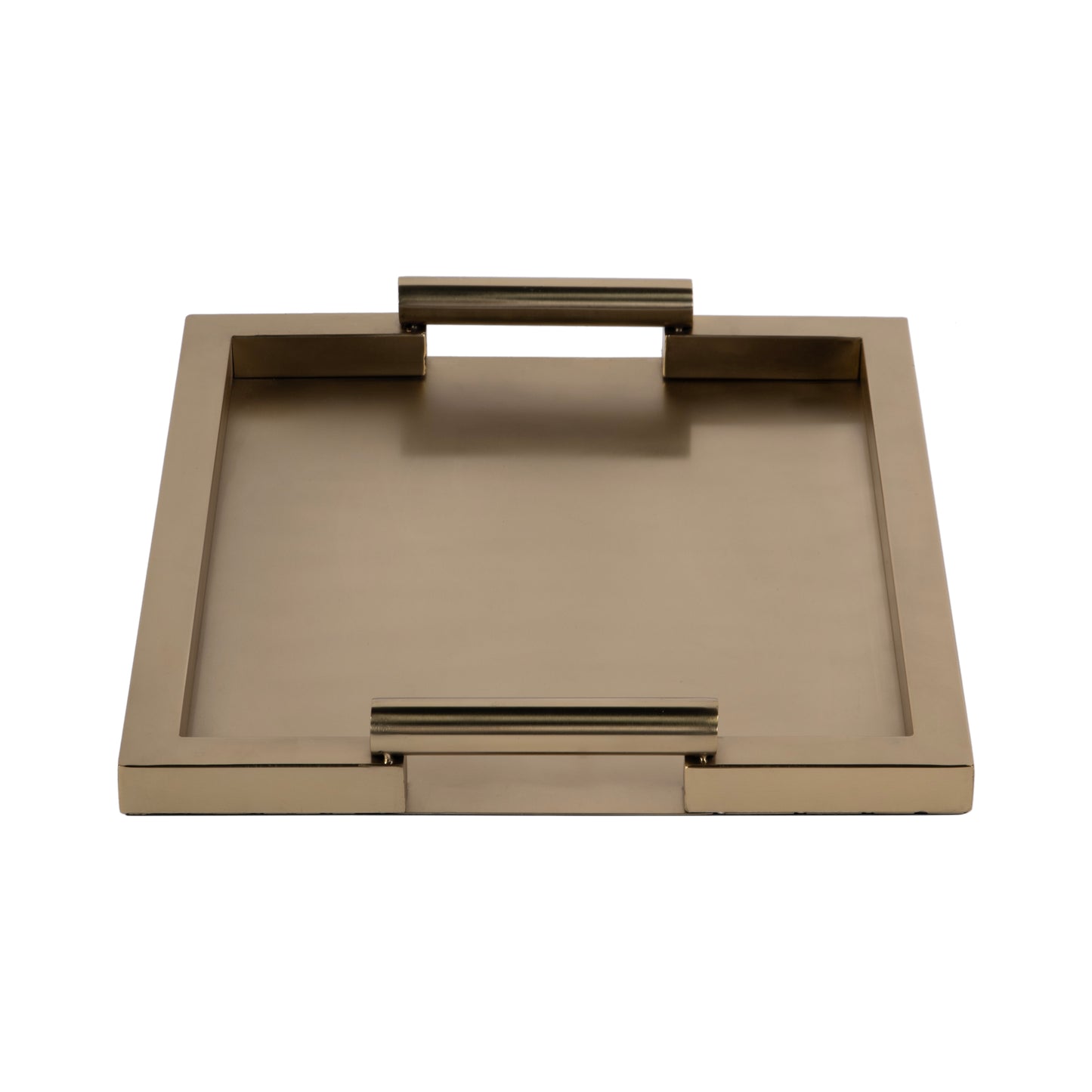Butler Specialty Company Morante 17.5 in. W Rectangular Stainless Steel Serving Tray with Handles, Gold