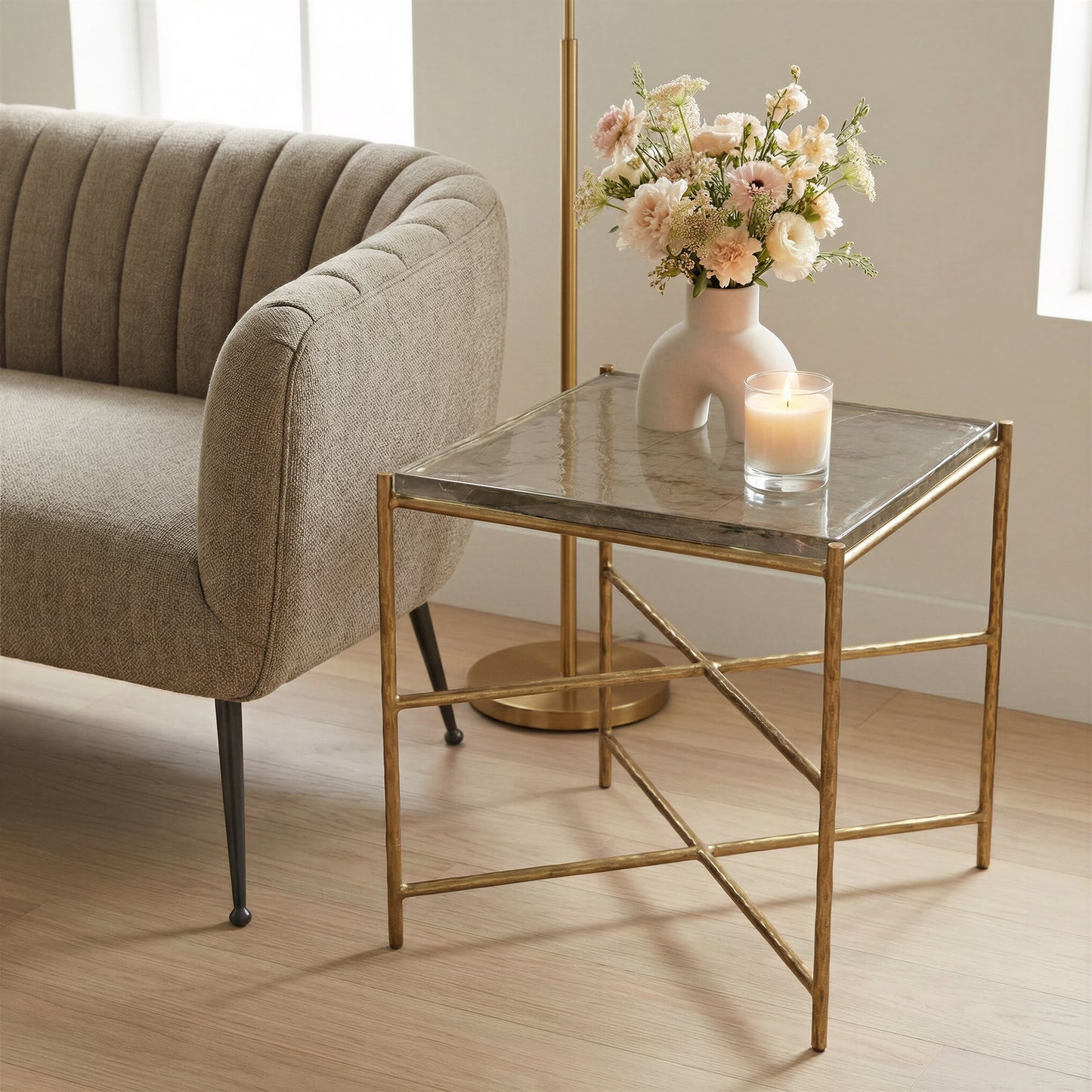 Kove Side Table Gold - 7
