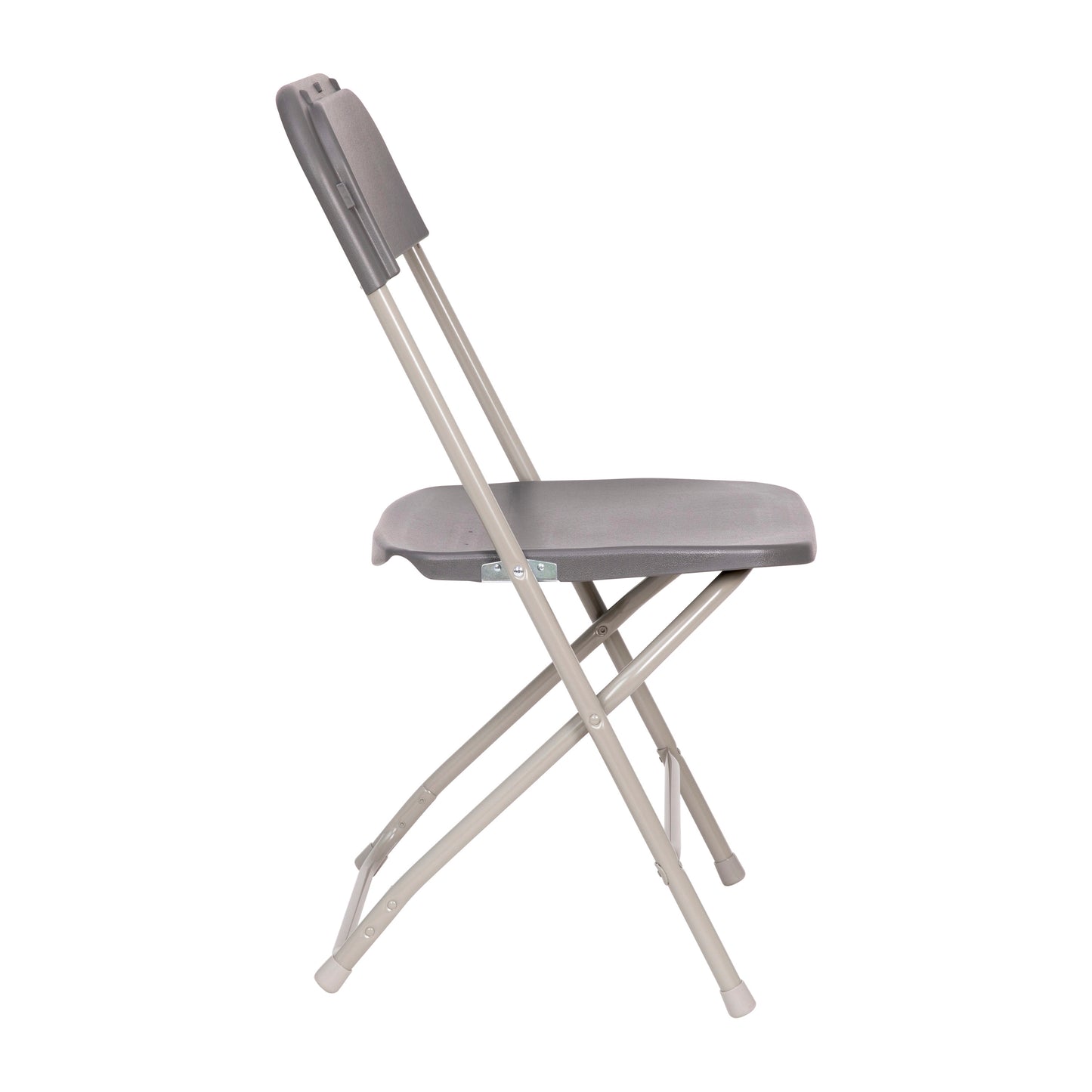 Hercules Big and Tall Commercial Folding Chair - Extra Wide 650LB. Capacity - Durable Plastic - Gray, 4-Pack Gray