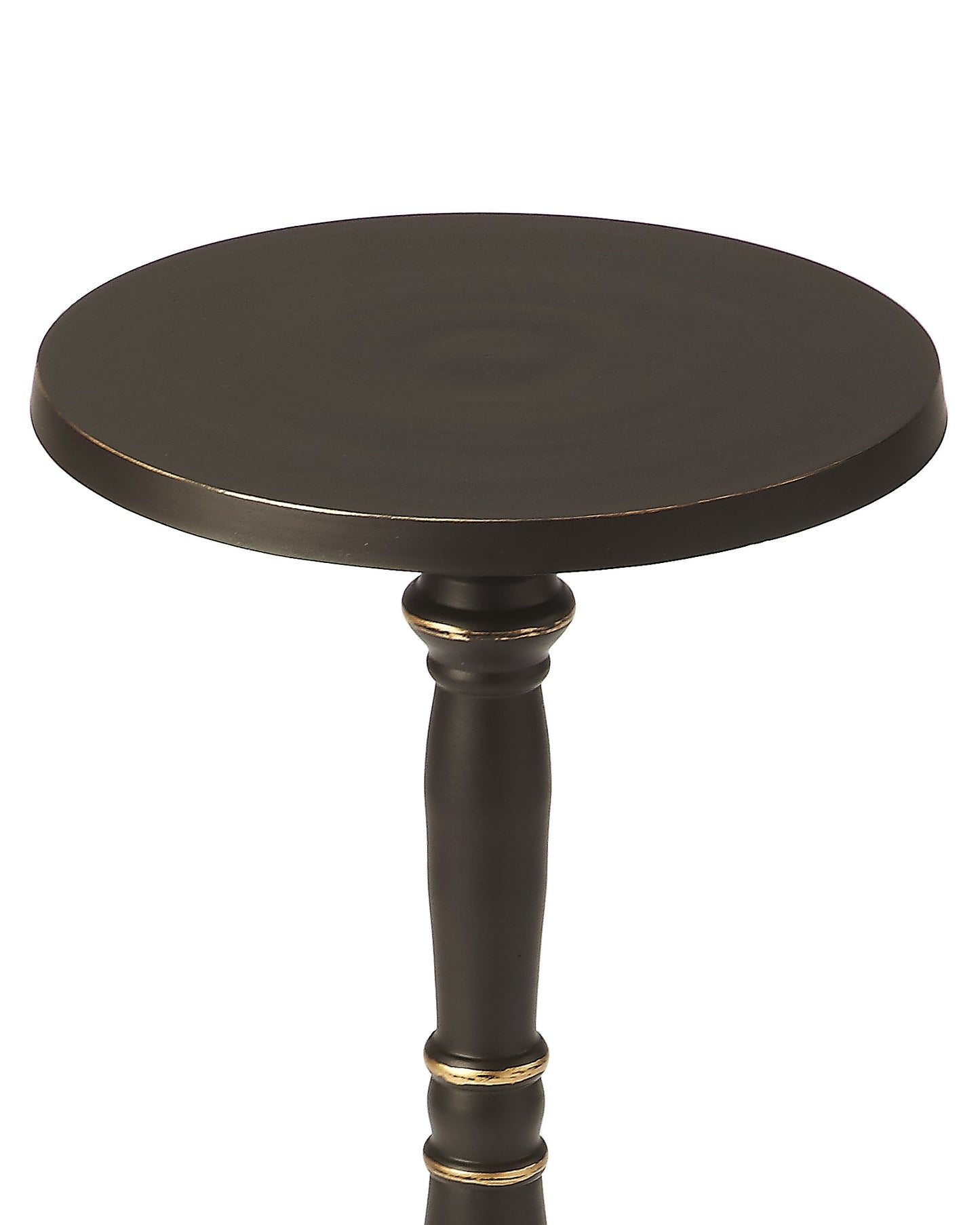 Butler Specialty Company Langford Indoor 10 in. W Round Metal Pedestal Base Side Table, Black