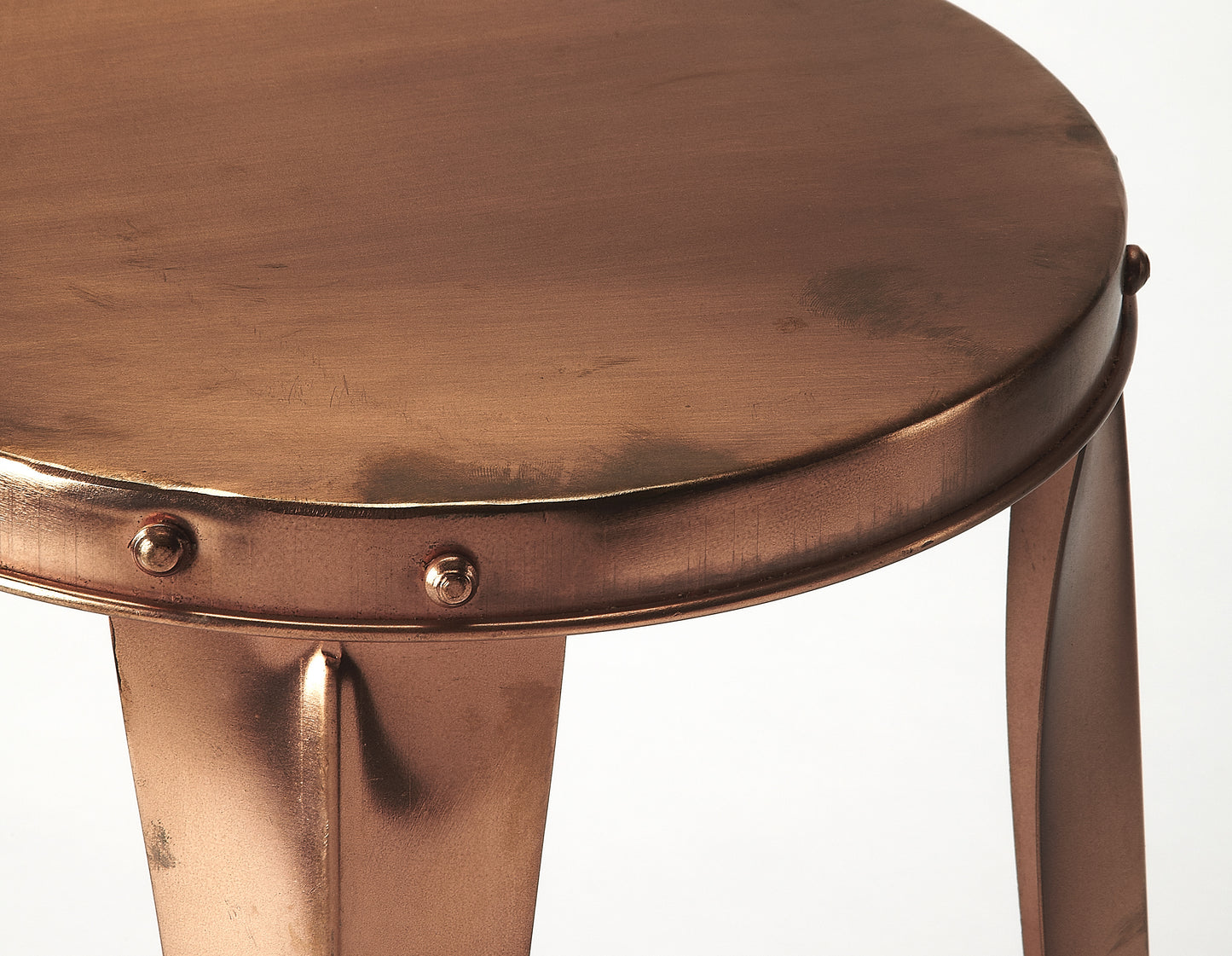 Butler Specialty Company Ulrich 30 in. Seat Height Round Copper Backless Bar Stool, Copper