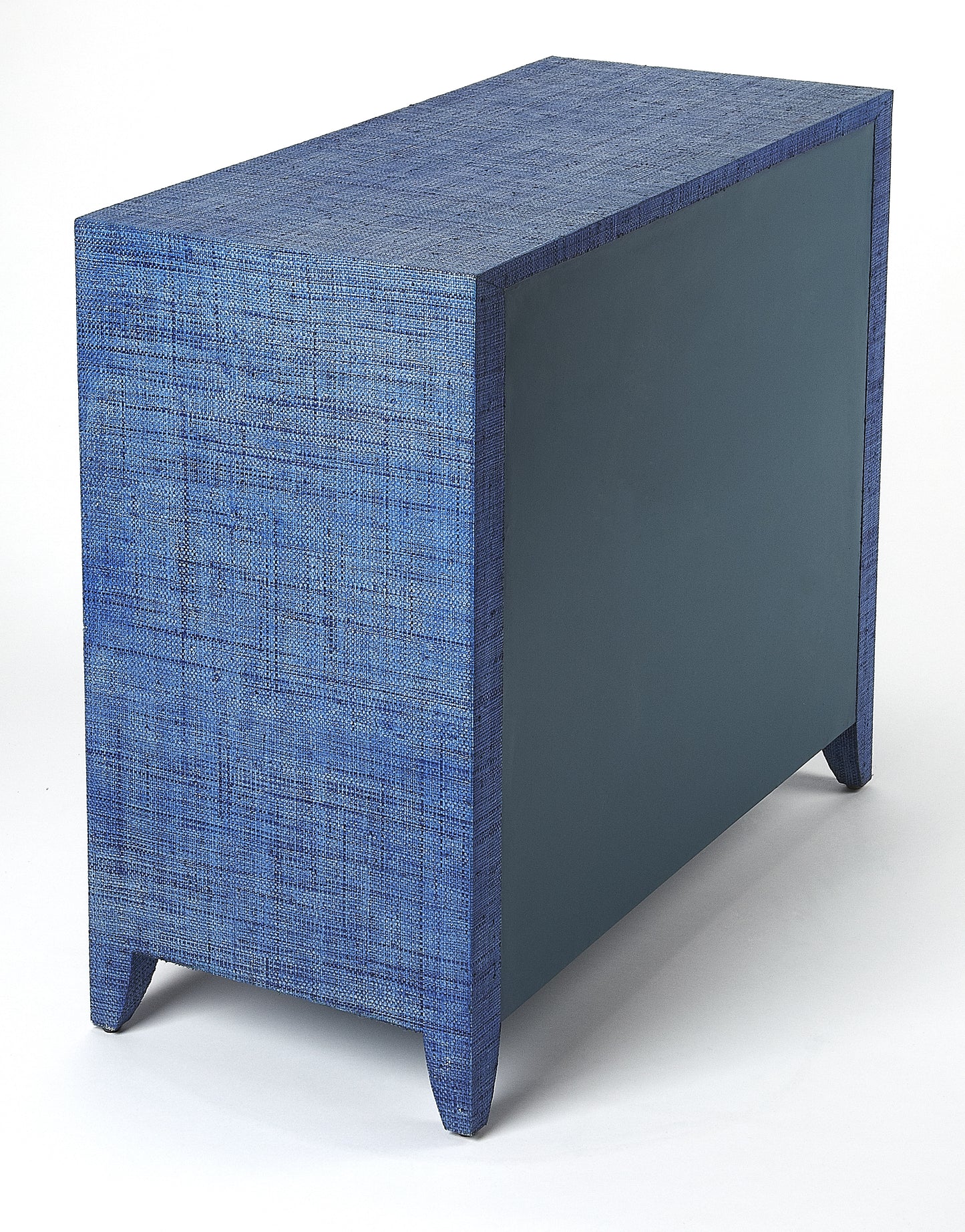 Amelle 4-Drawer Raffia Accent Chest in Blue 4483361