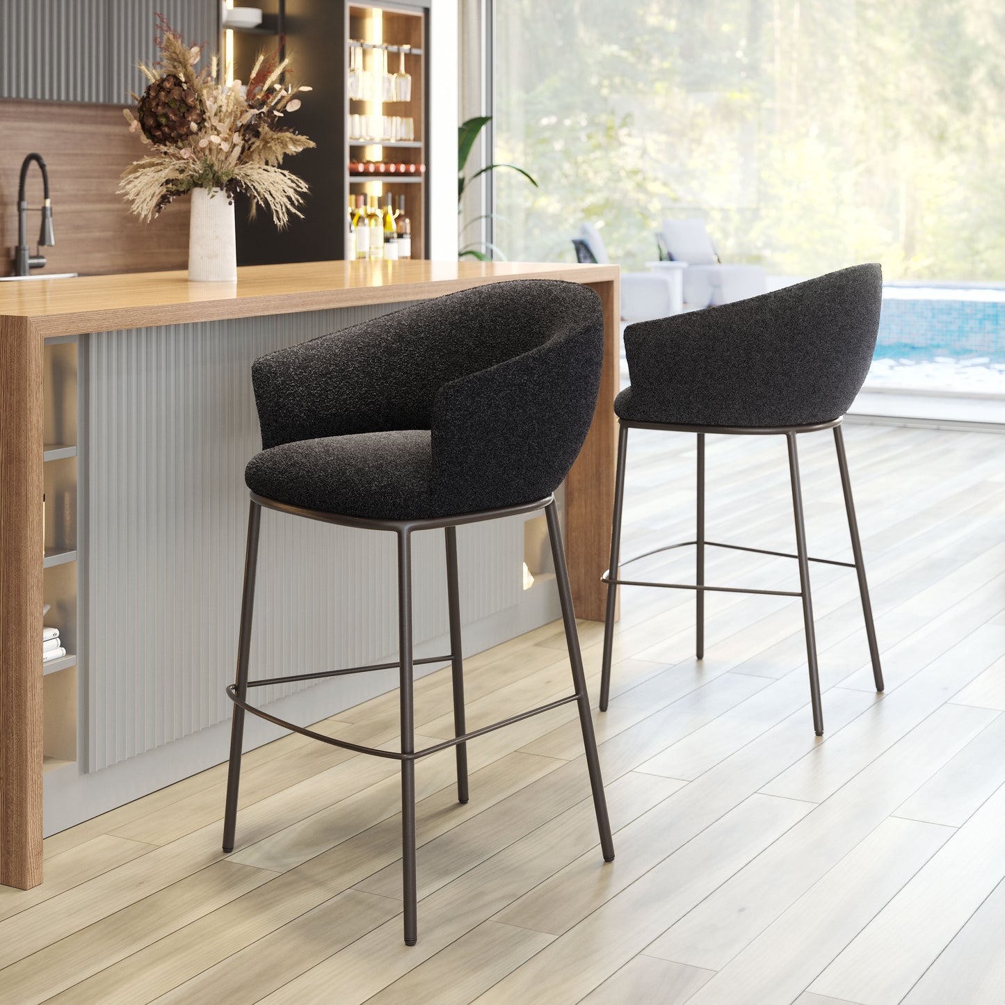 Essen Barstool Black & Bronze - 8