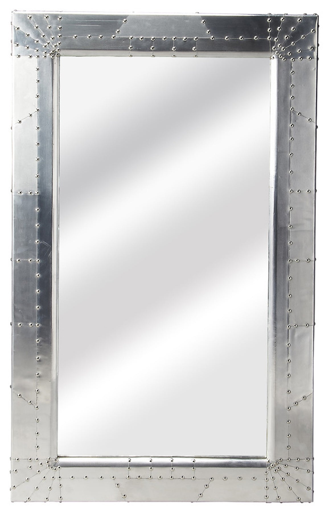 Butler Specialty Company Midway 30 in. W x 51 in. H Rectangular Aviator Themed Wall Mirror, Silver