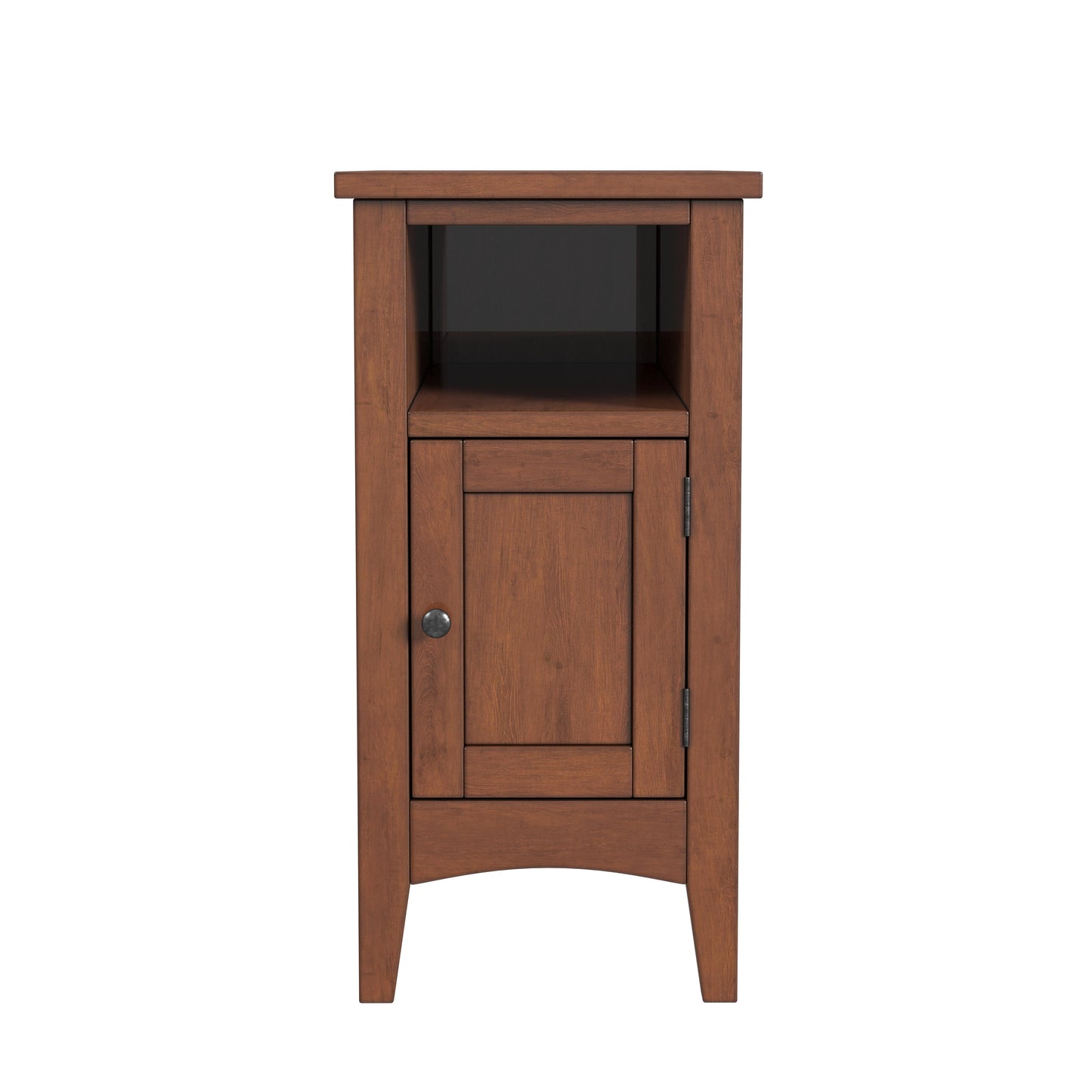 Avina Burl1 Door Side Table in Medium Brown 5215101