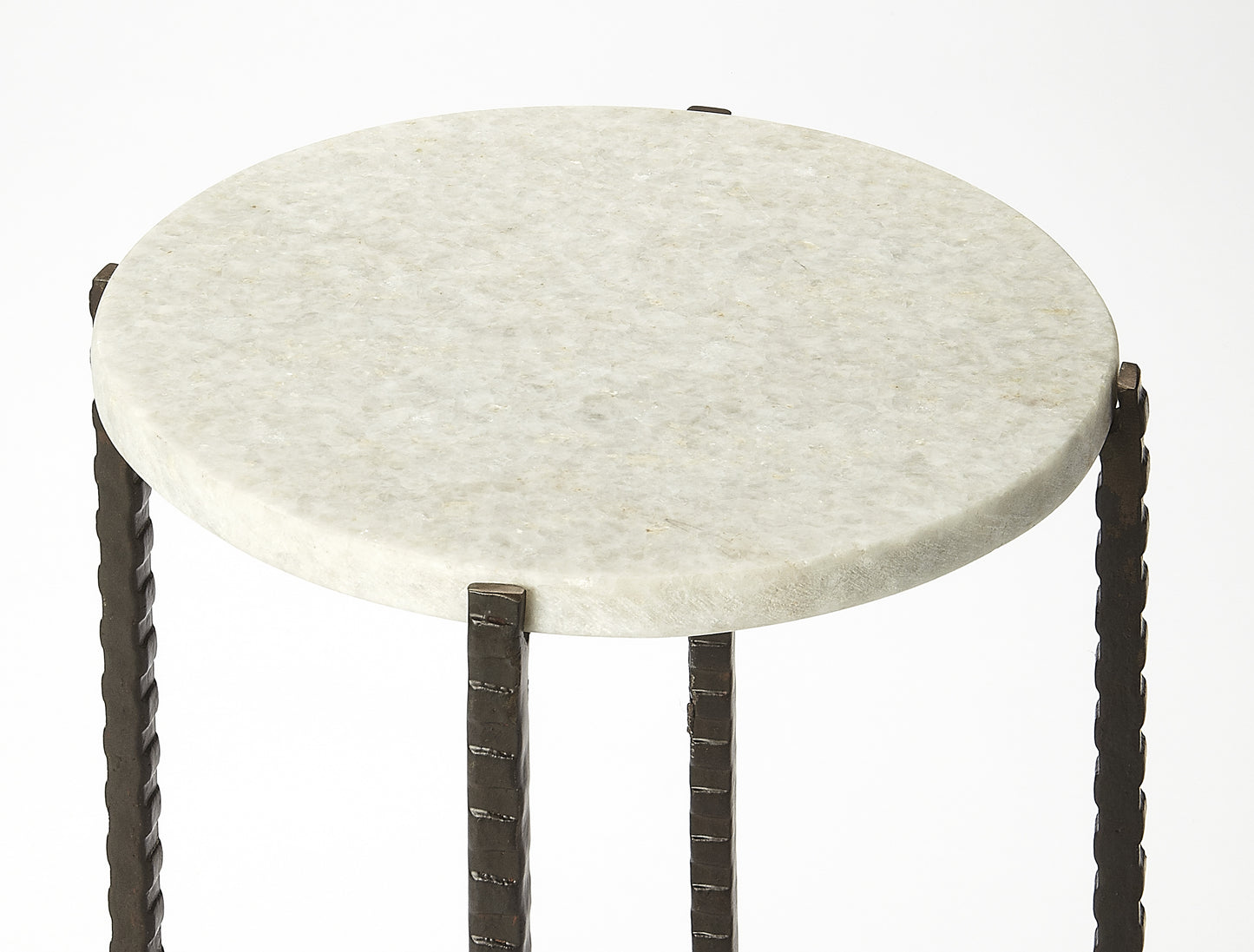 Nigella Marble and Cross Legs Side Table in Multi-Color 5245389