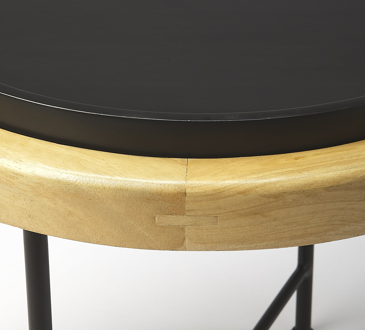 Rochester Wood & Metal Side Table in Black 5351140