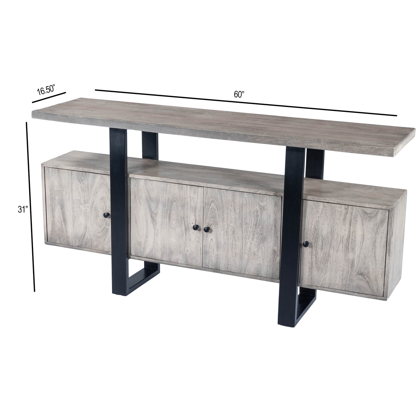 Raitis Wood & Metal 63" Buffet in Gray 5461025