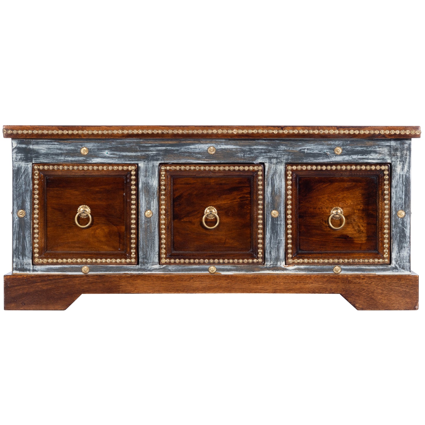 Tennor Wood & Hand Painted Storage Coffee Table in Medium Brown 5480290