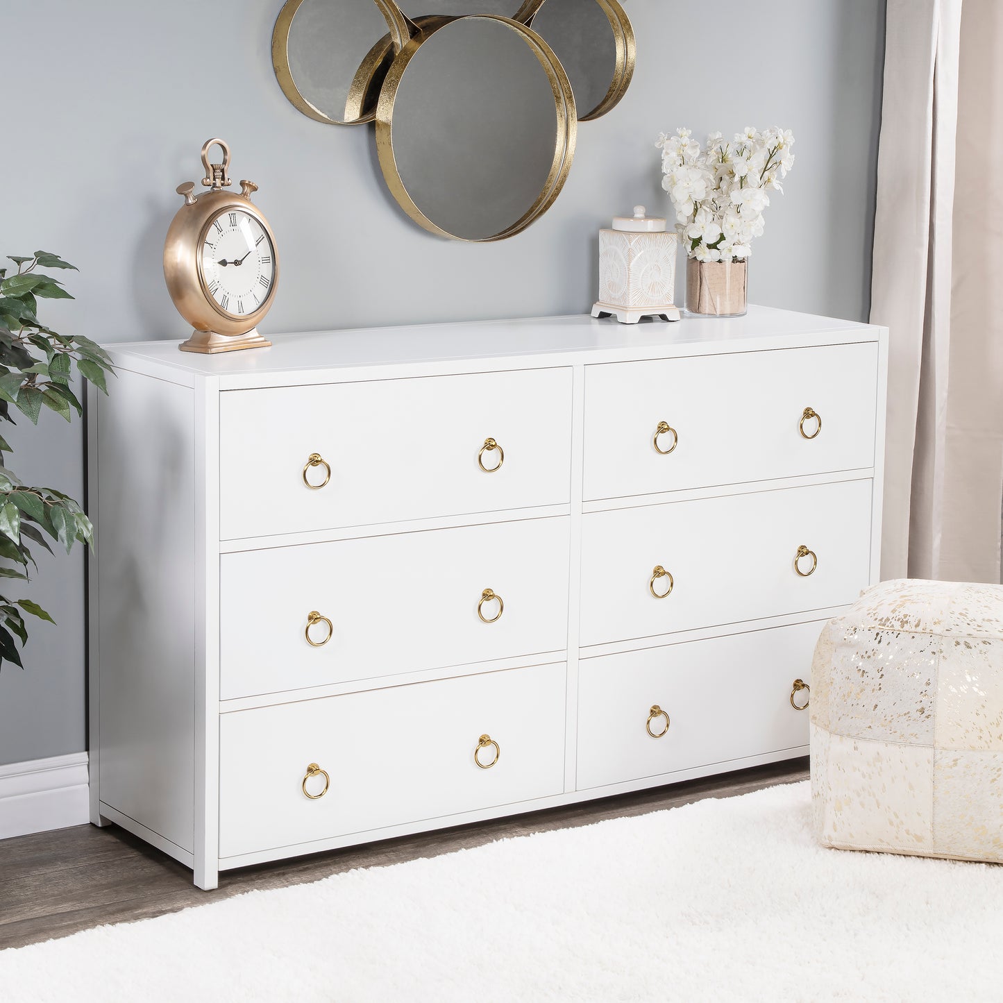 Lark 6 Drawer Dresser in White 5525304