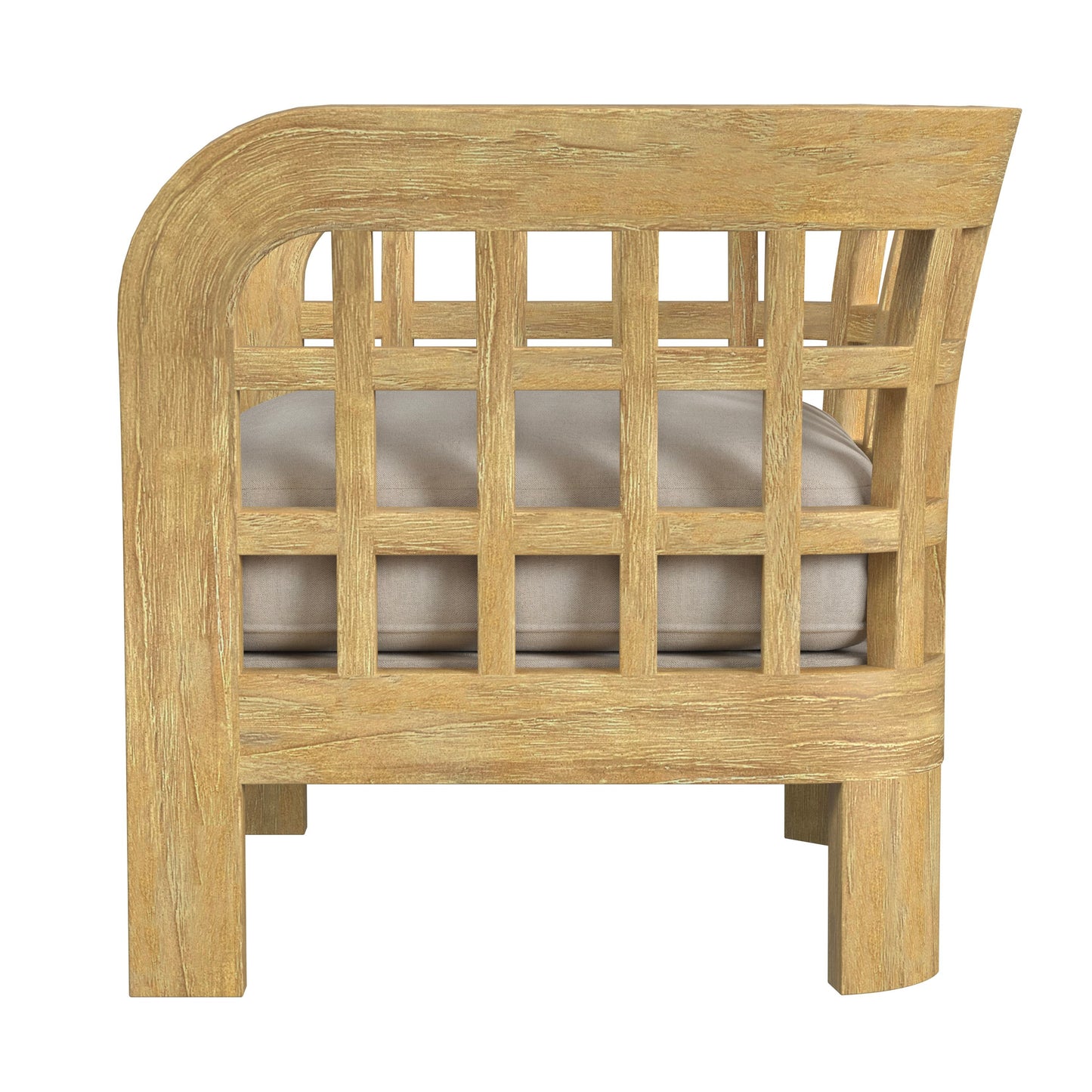 Monhegan Teak Outdoor Lounge Chair in Light Brown 5652436
