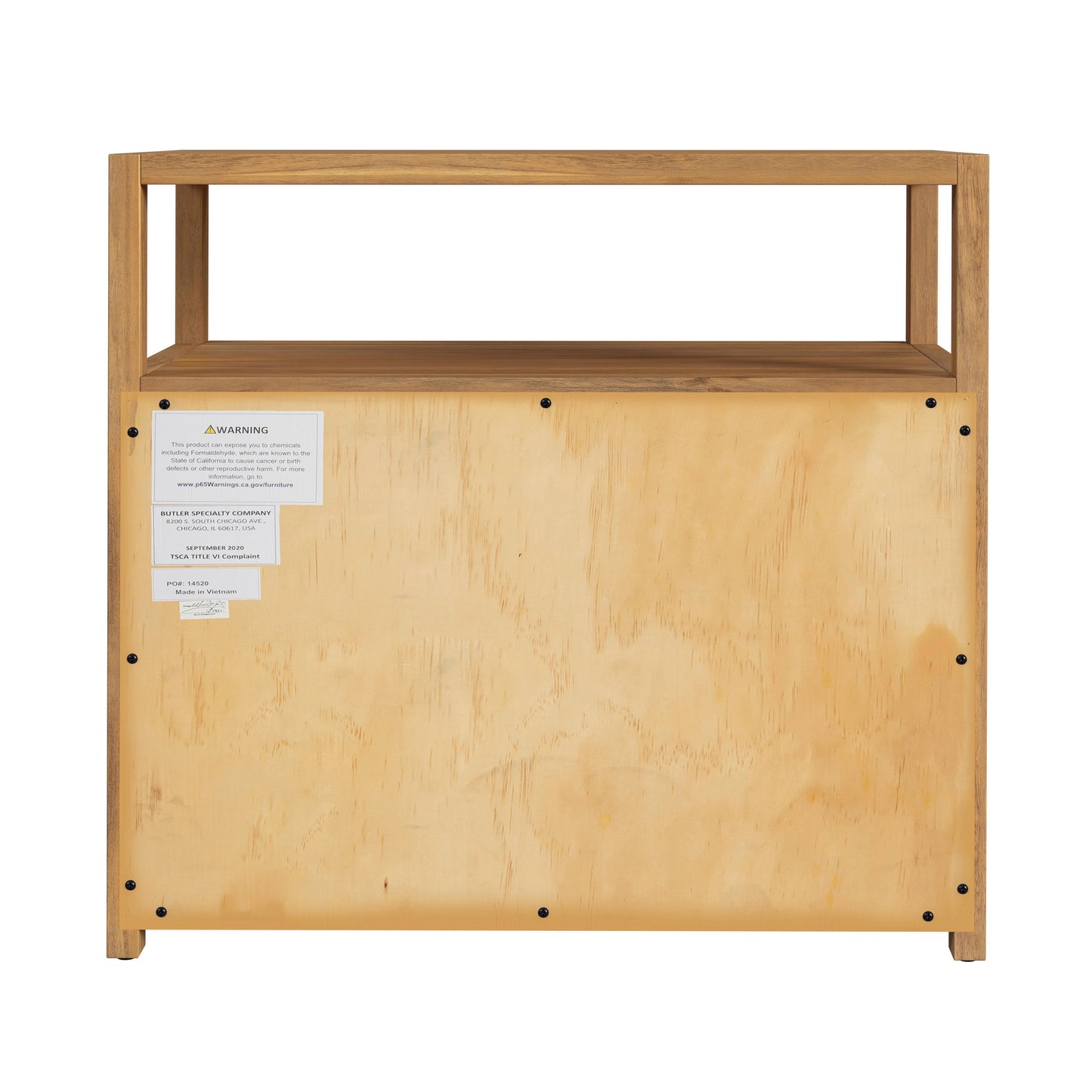 Lark Natural 2 Drawer Wide Nightstand in Light Brown 5670312