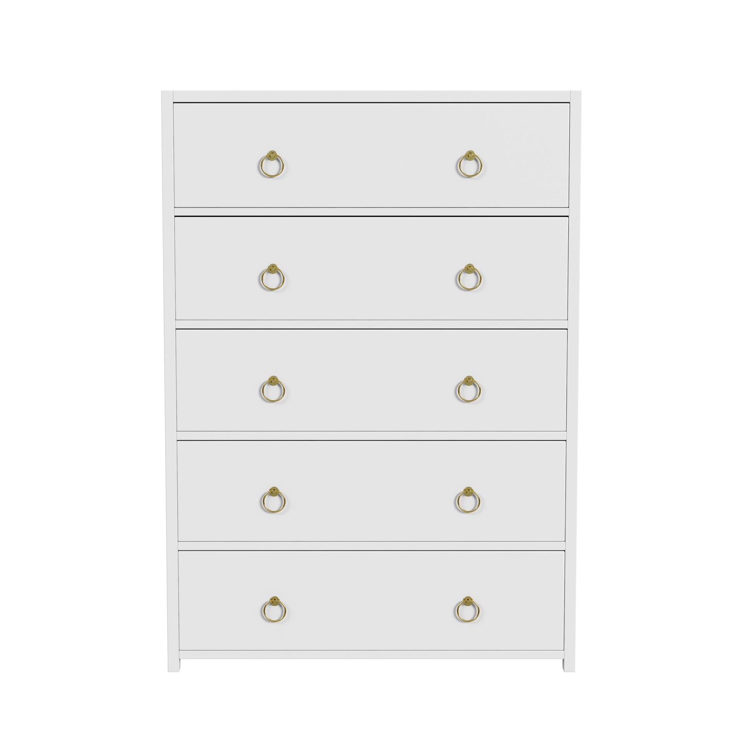 Lark 5 Drawer Dresser in White 5672304