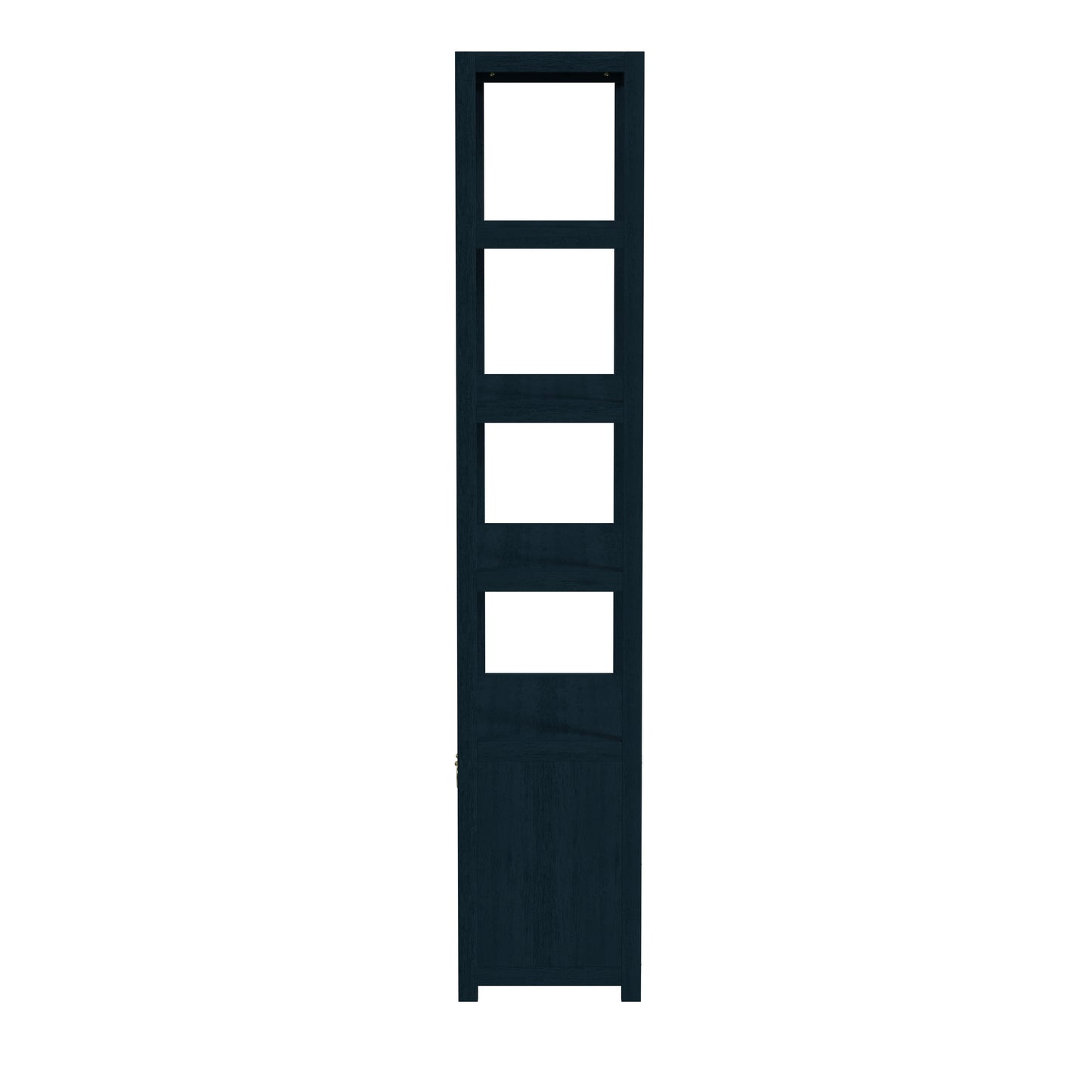 Lark 4- Tier Etagere Etagere Bookcase in Navy Blue 5674291