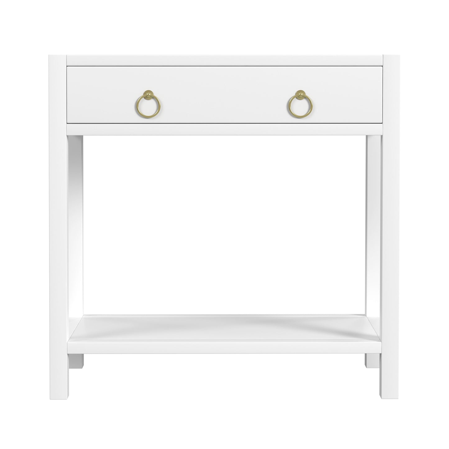 Lark 30" Wood 1-Drawer Nightstand in White 5675304