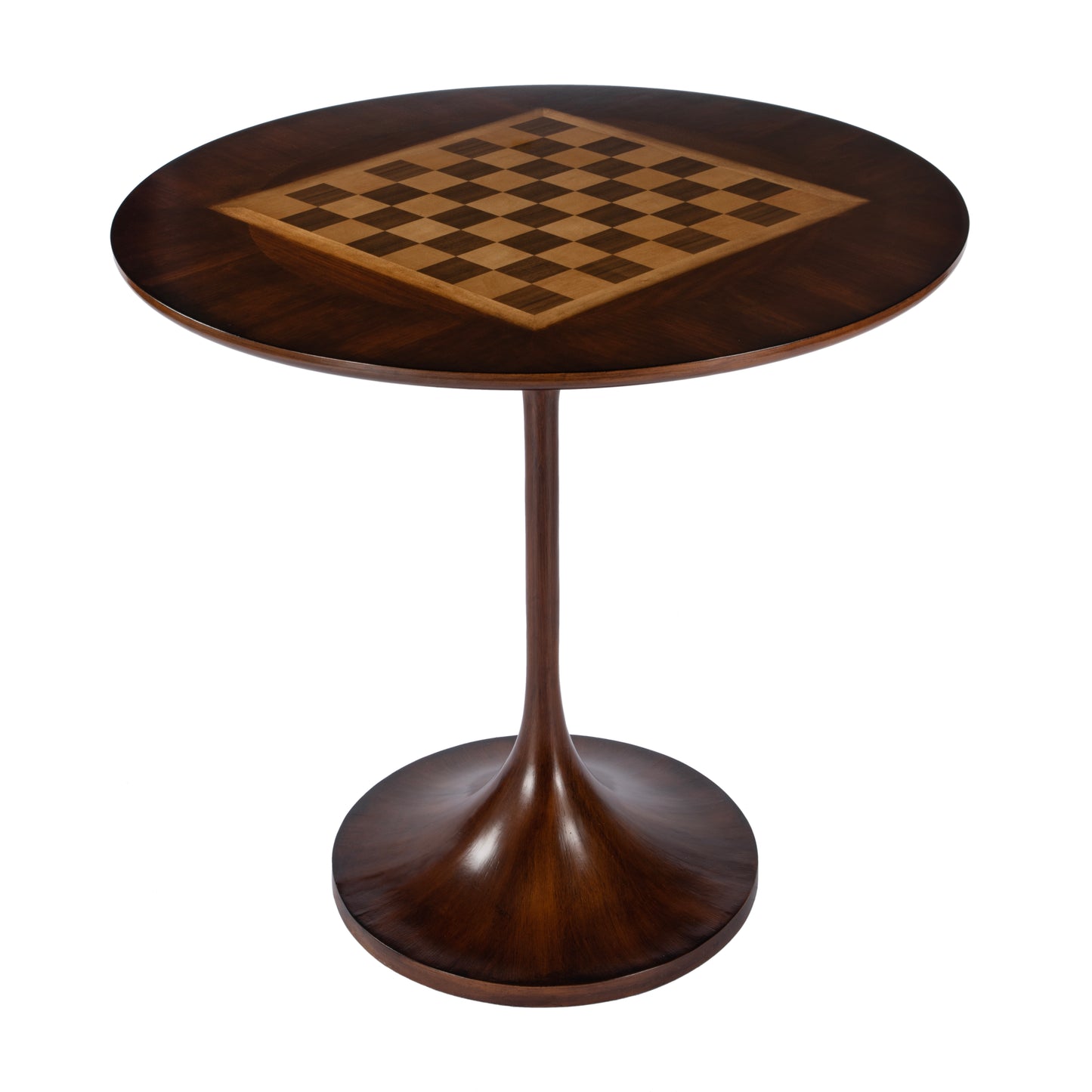 Francis 30" Round Pedestal Game Table in Medium Brown 5717011