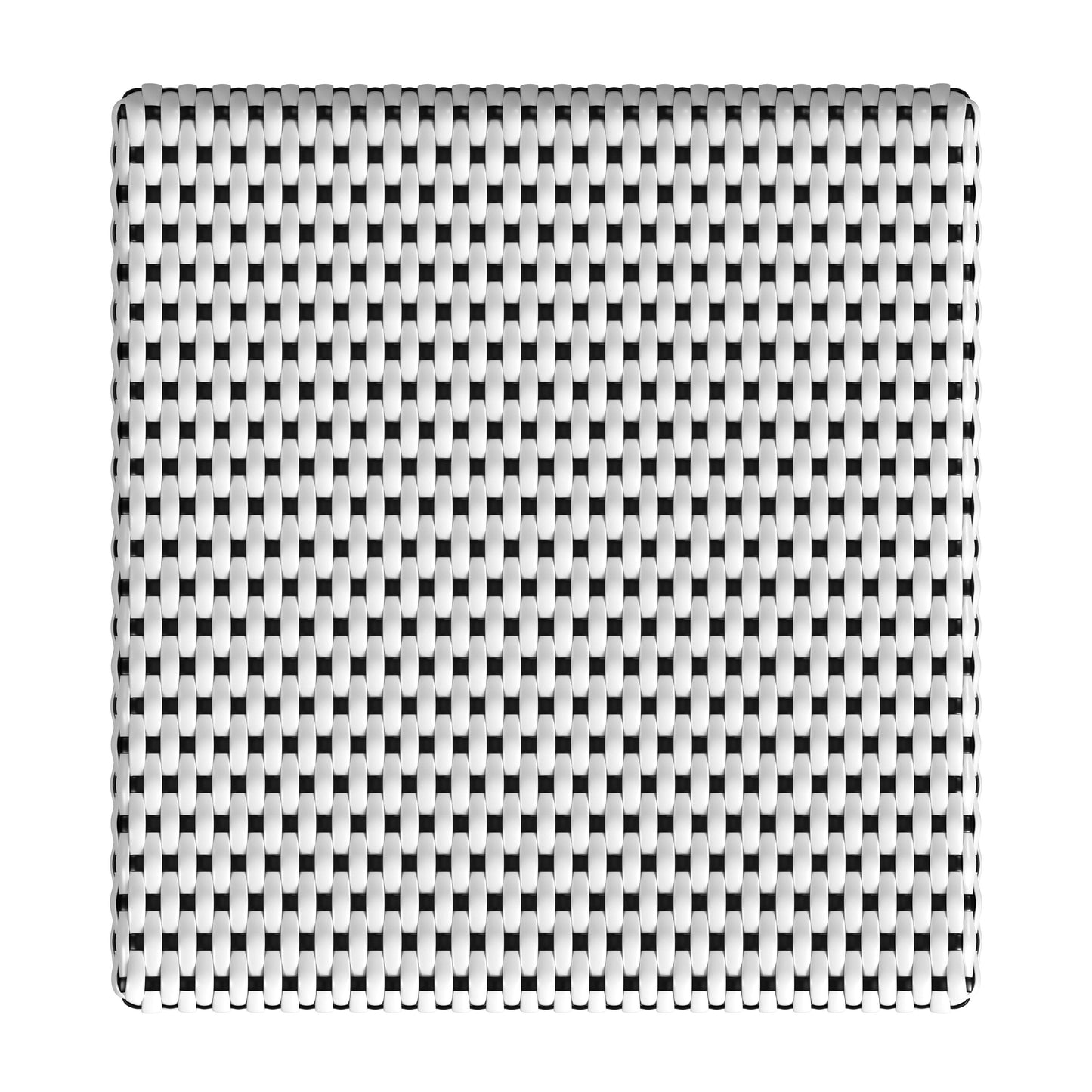 Butler Specialty Company Riviera 24 in. Seat Height Square Rattan Backless Counter Stool, Black and White