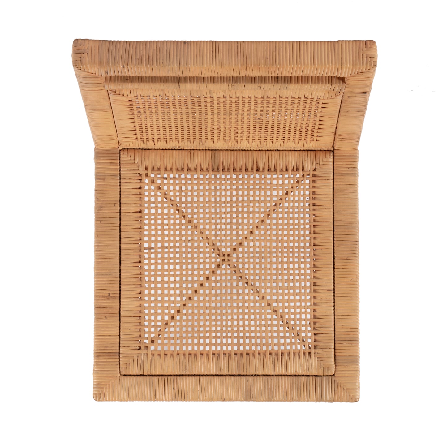 Butler Specialty Company Brielle 24 in. Seat Height Woven Rattan Counter Stool with Back, Light Brown
