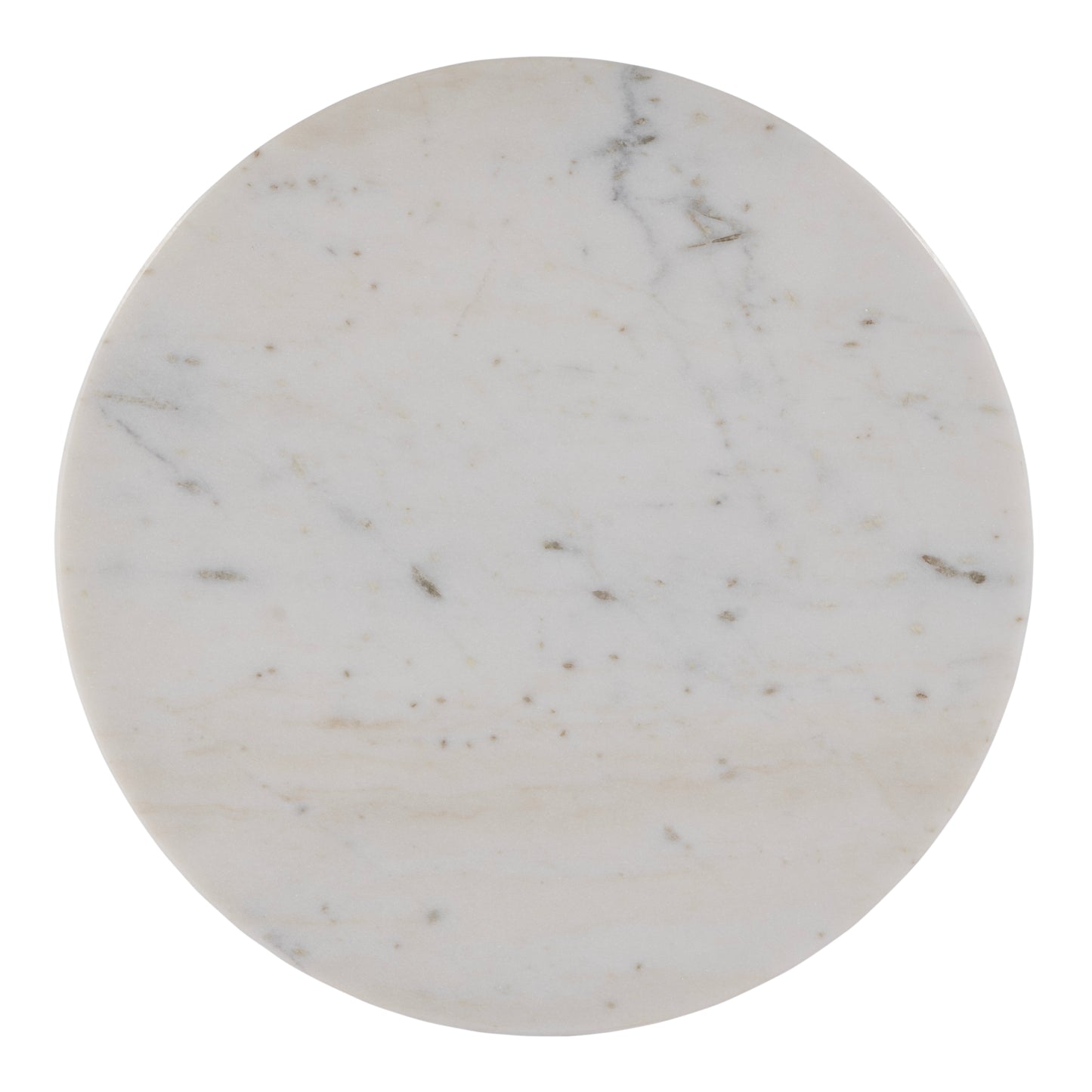 Butler Specialty Company Hallie 15 in. W Round Marble and Metal Side Table, Antique Gold