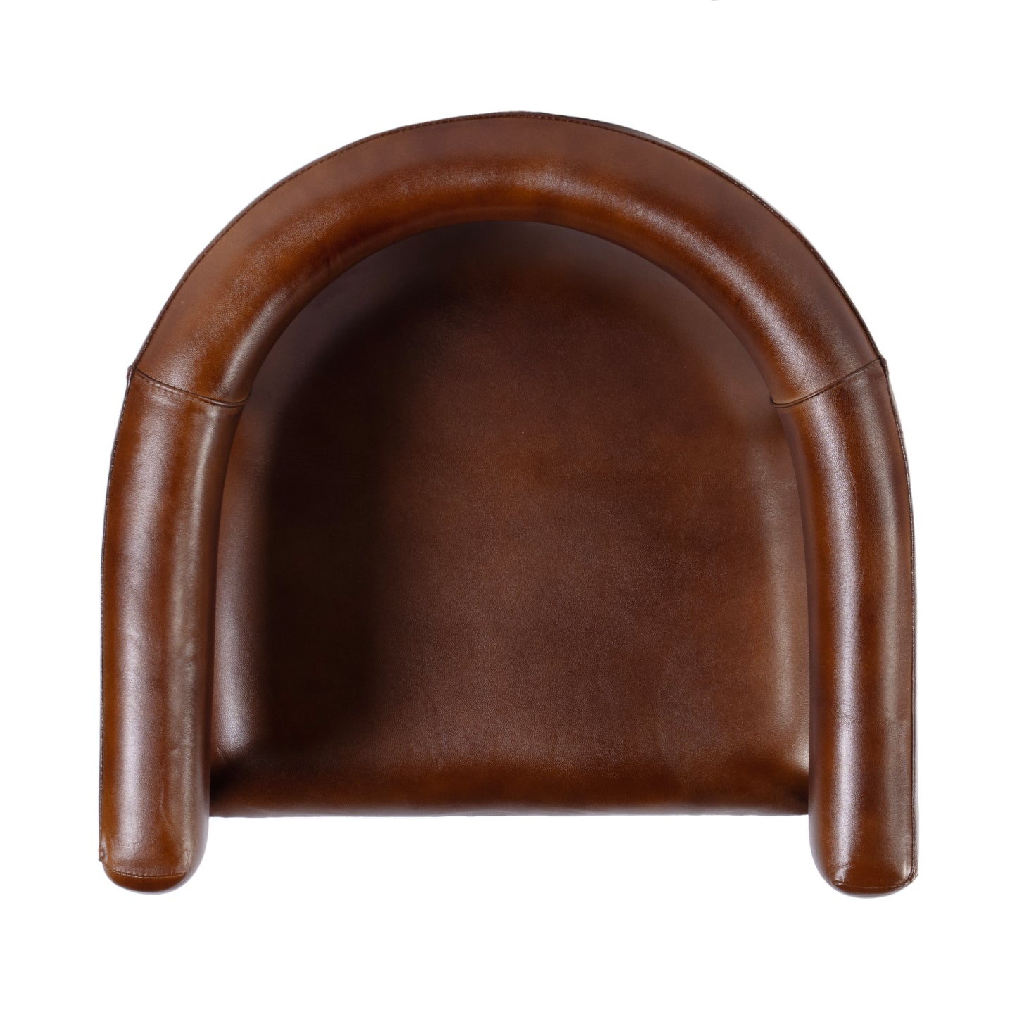 Butler Specialty Company Dallas 19.5 in. Seat Height Leather and Iron Cushioned Dining Chair with Arms, Medium Brown