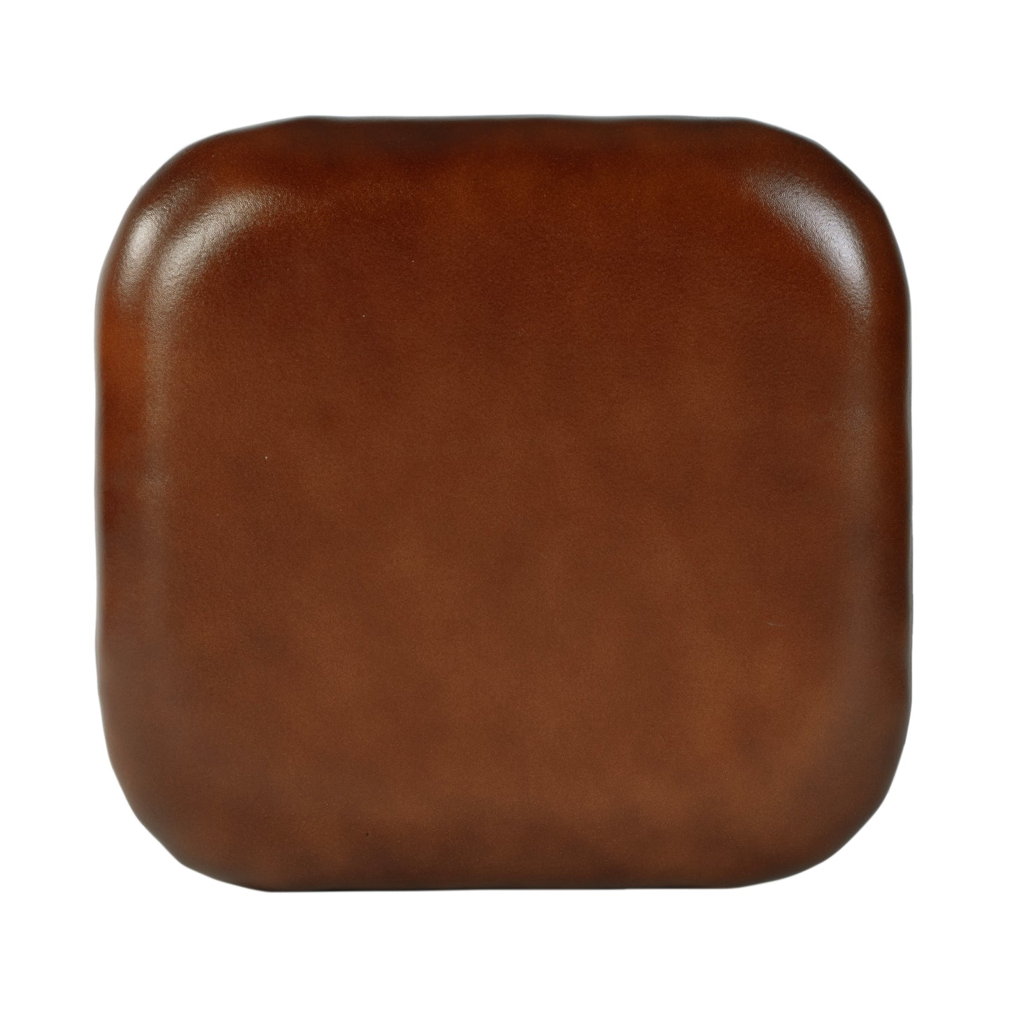 Butler Specialty Company Eastham 24.75 in. Seat Height Leather and Iron Counter Stool with Footrest, Brown, Silver