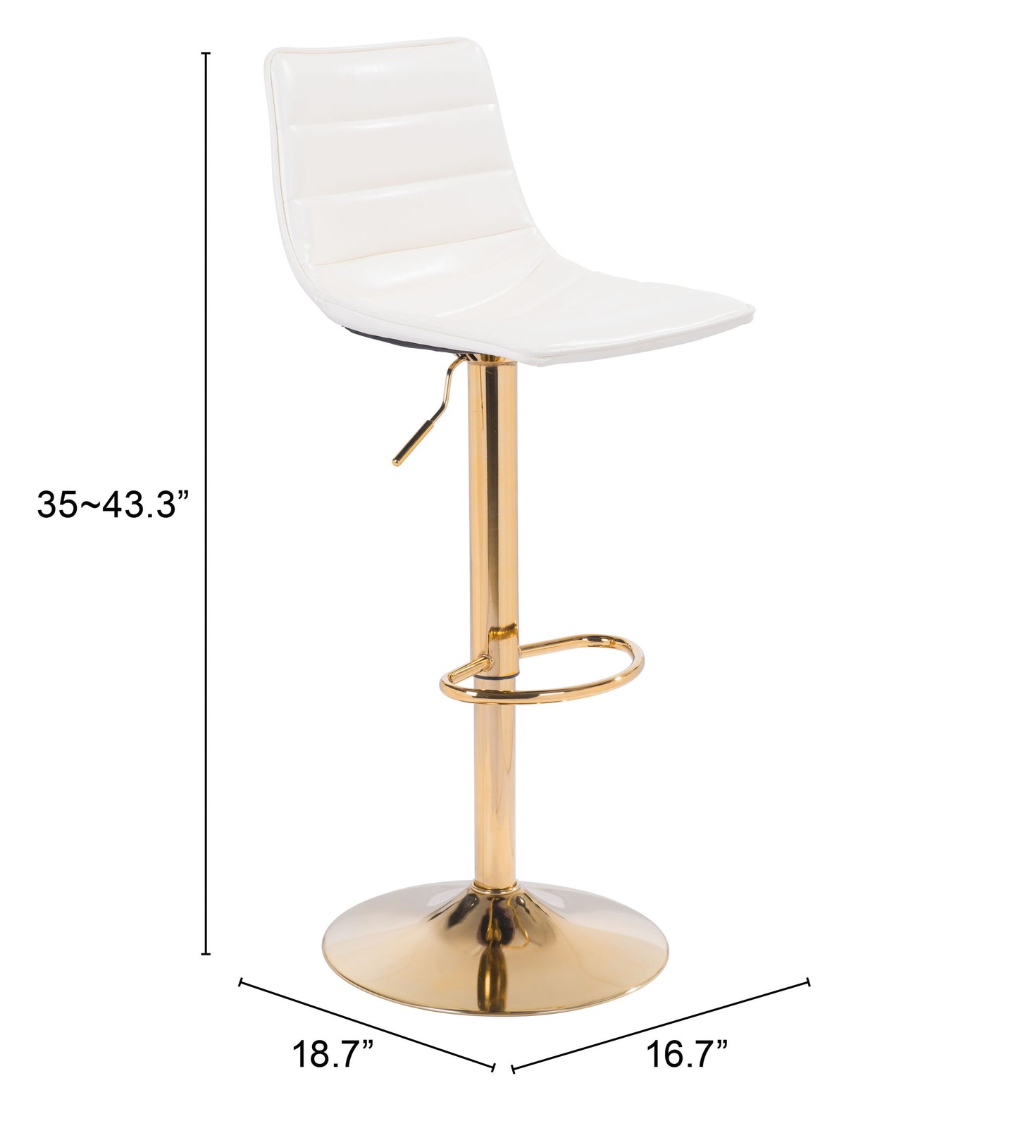 Prima Barstool Cream & Gold