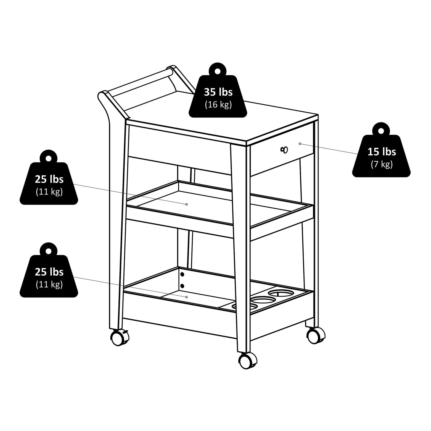 Jeston Entertainment Cart, Oyster Gray