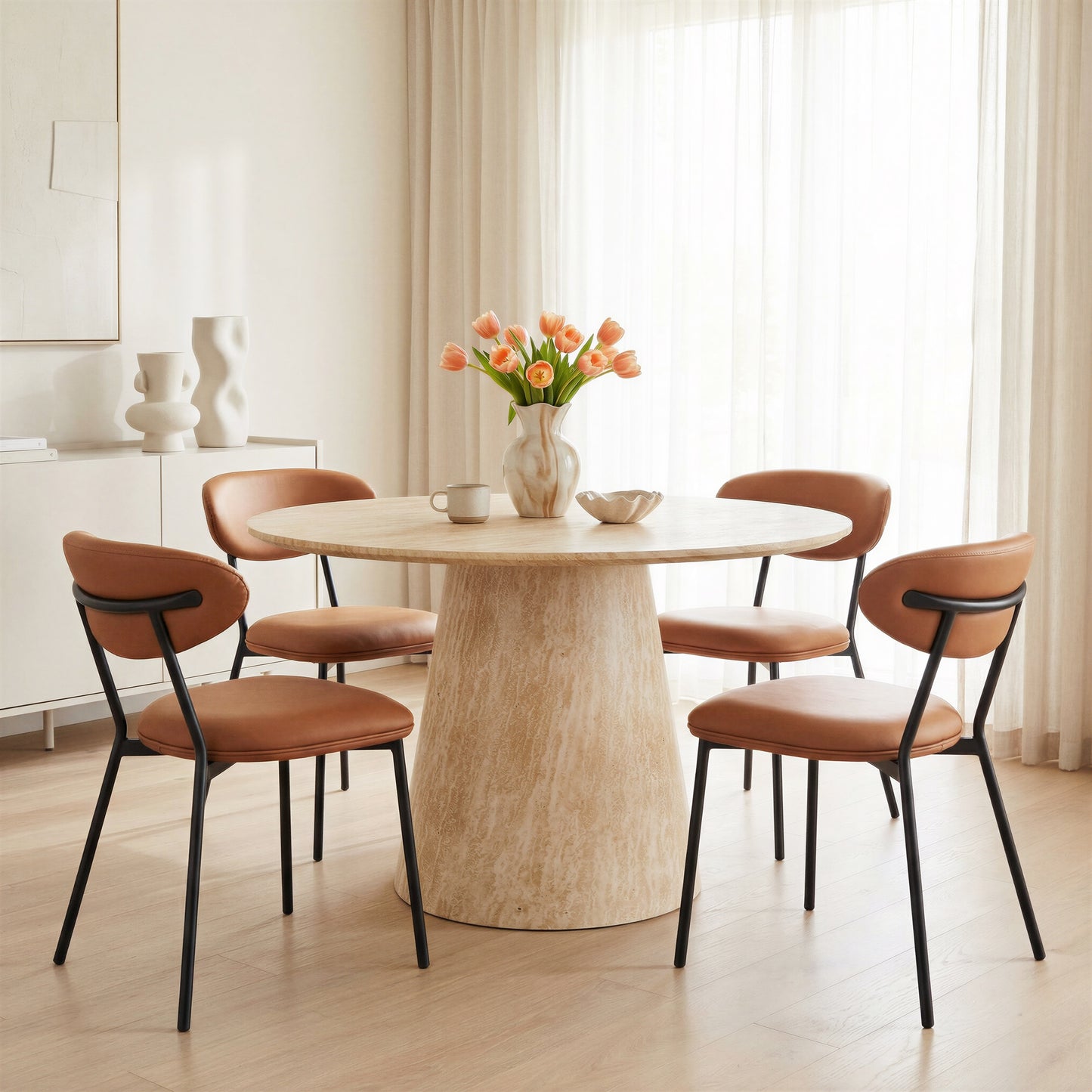 Rorun Dining Chair (Set of 4) Brown - 10
