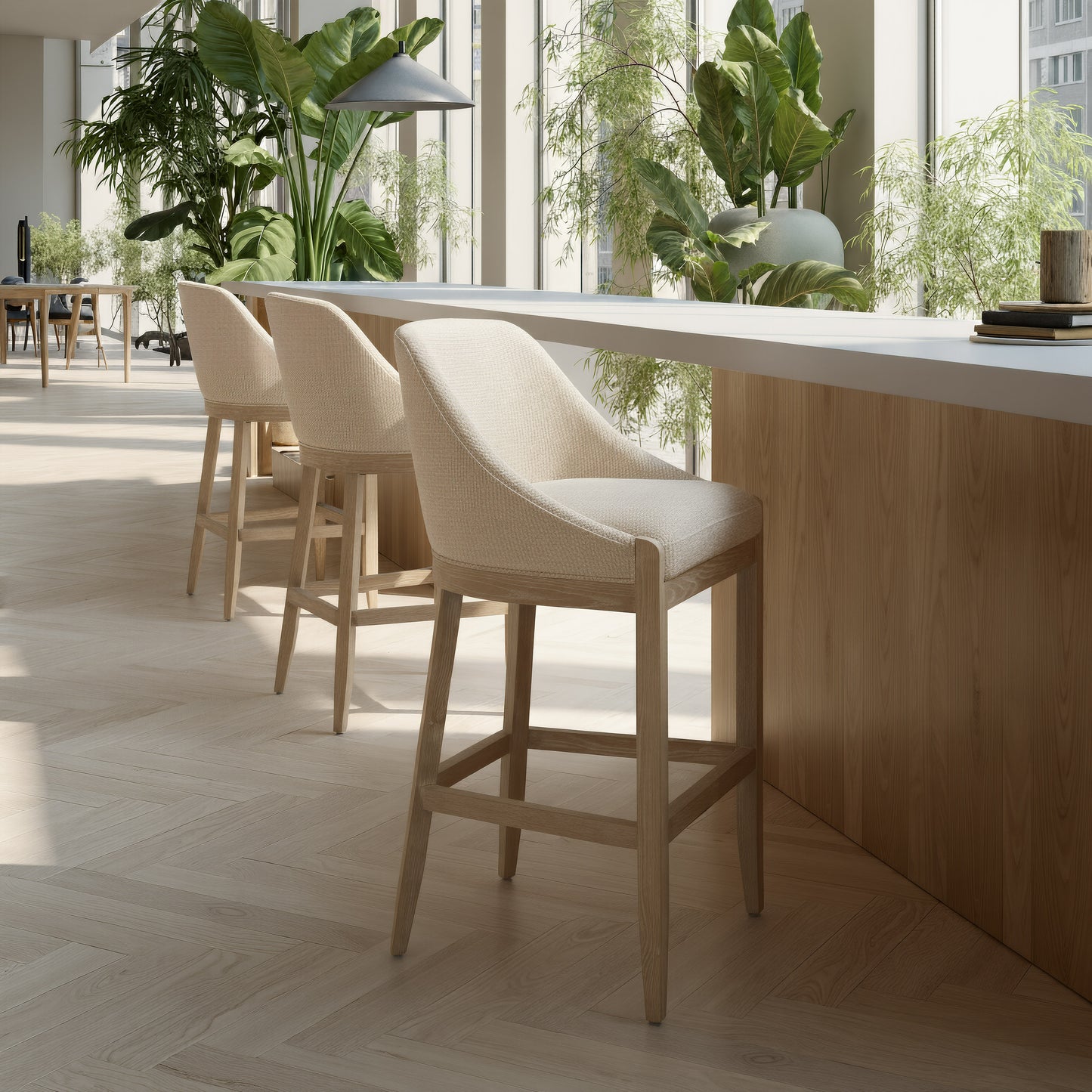 Calmo Barstool Beige - 9