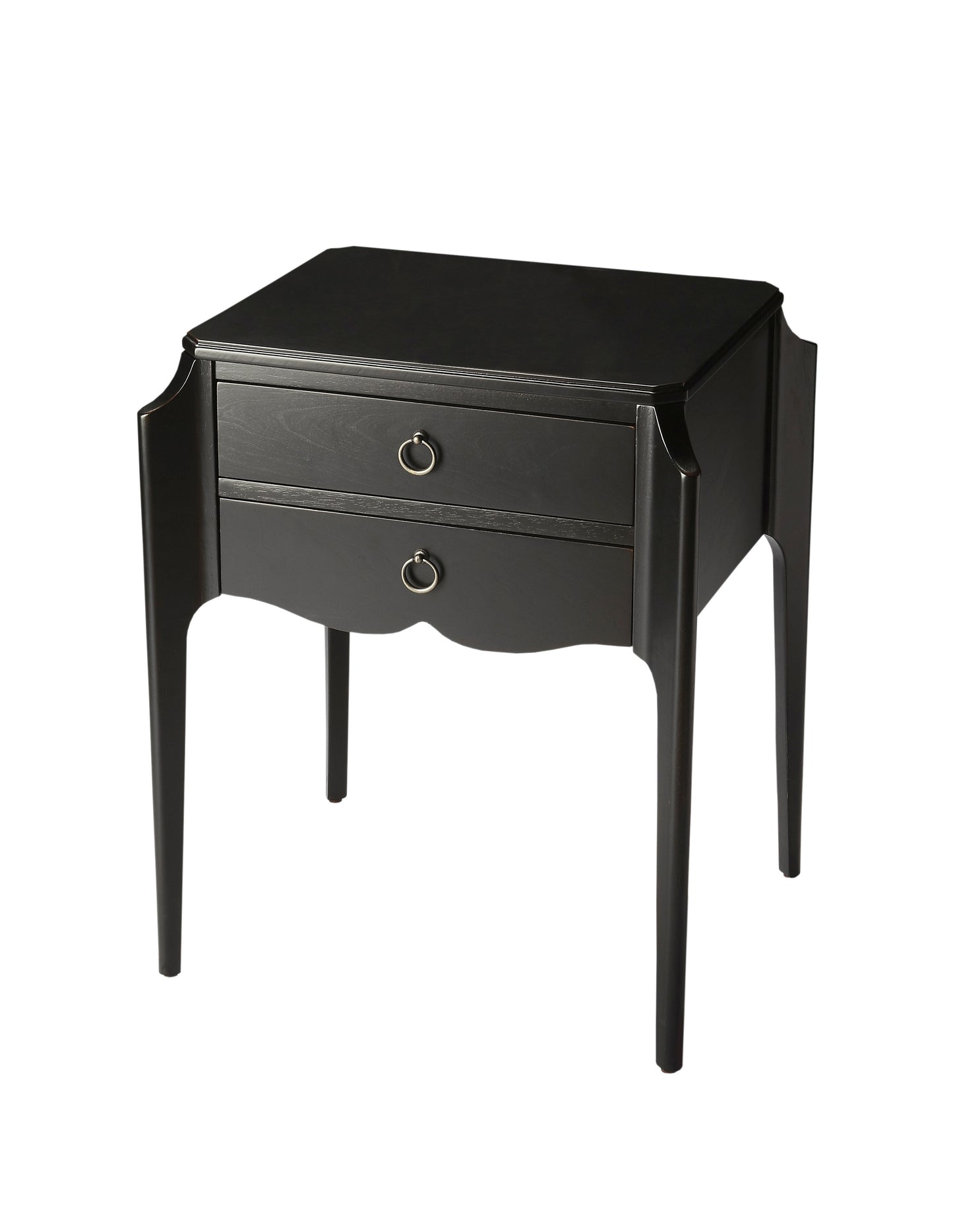 Butler Specialty Company Wilshire 22 in. W Rectangular Wood 2 Drawer End Table, Black