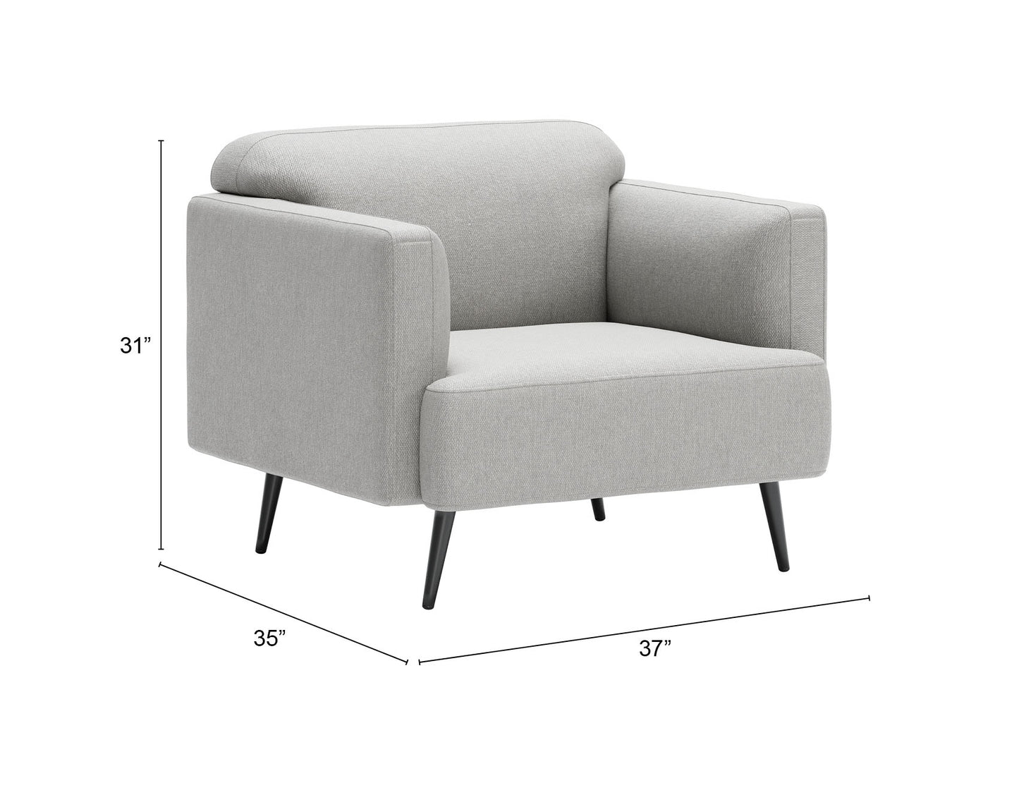 Amsterdam Arm Chair Light Gray