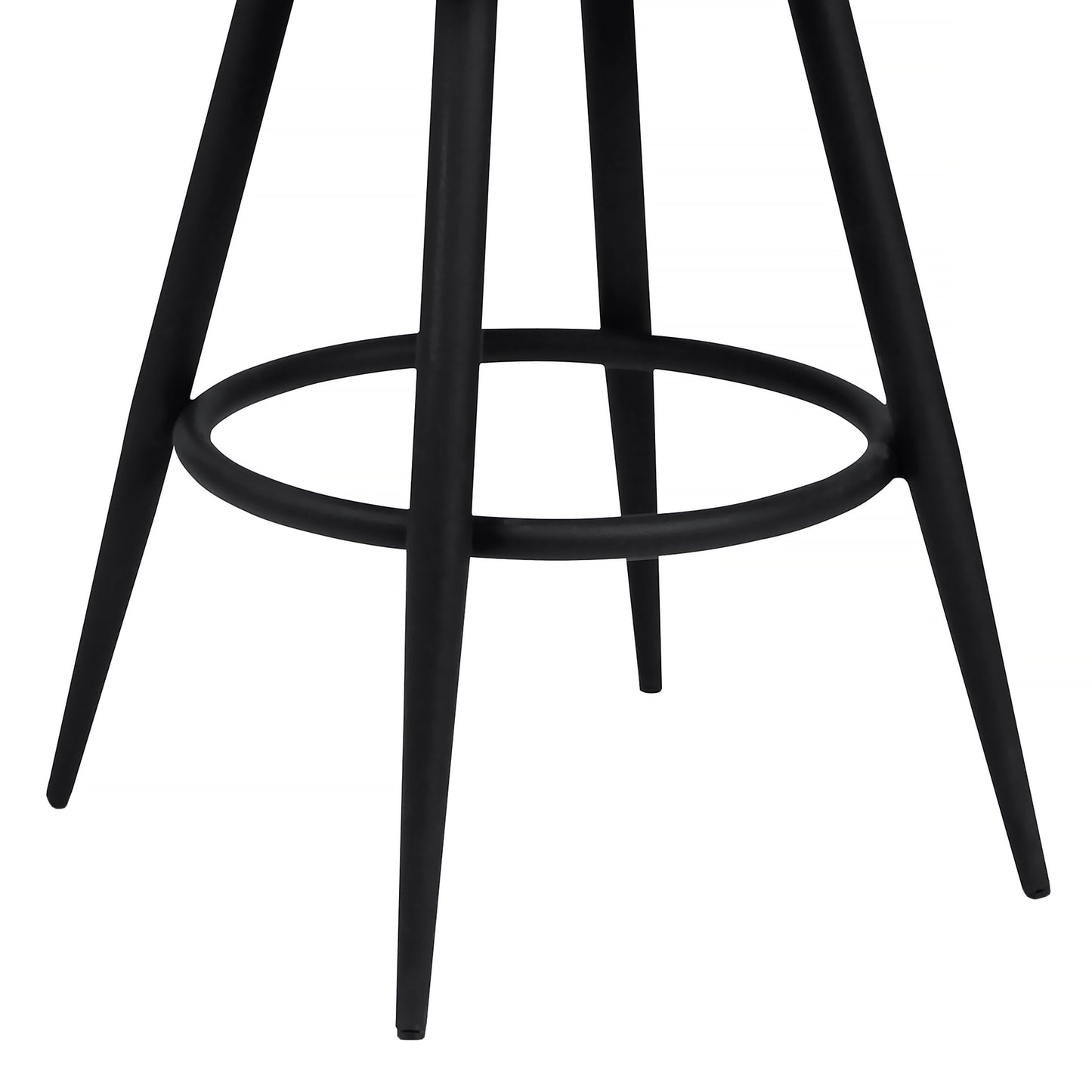Amador 30" Bar Height Barstool in a Black Powder Coated Finish and Vintage Gray Faux Leather