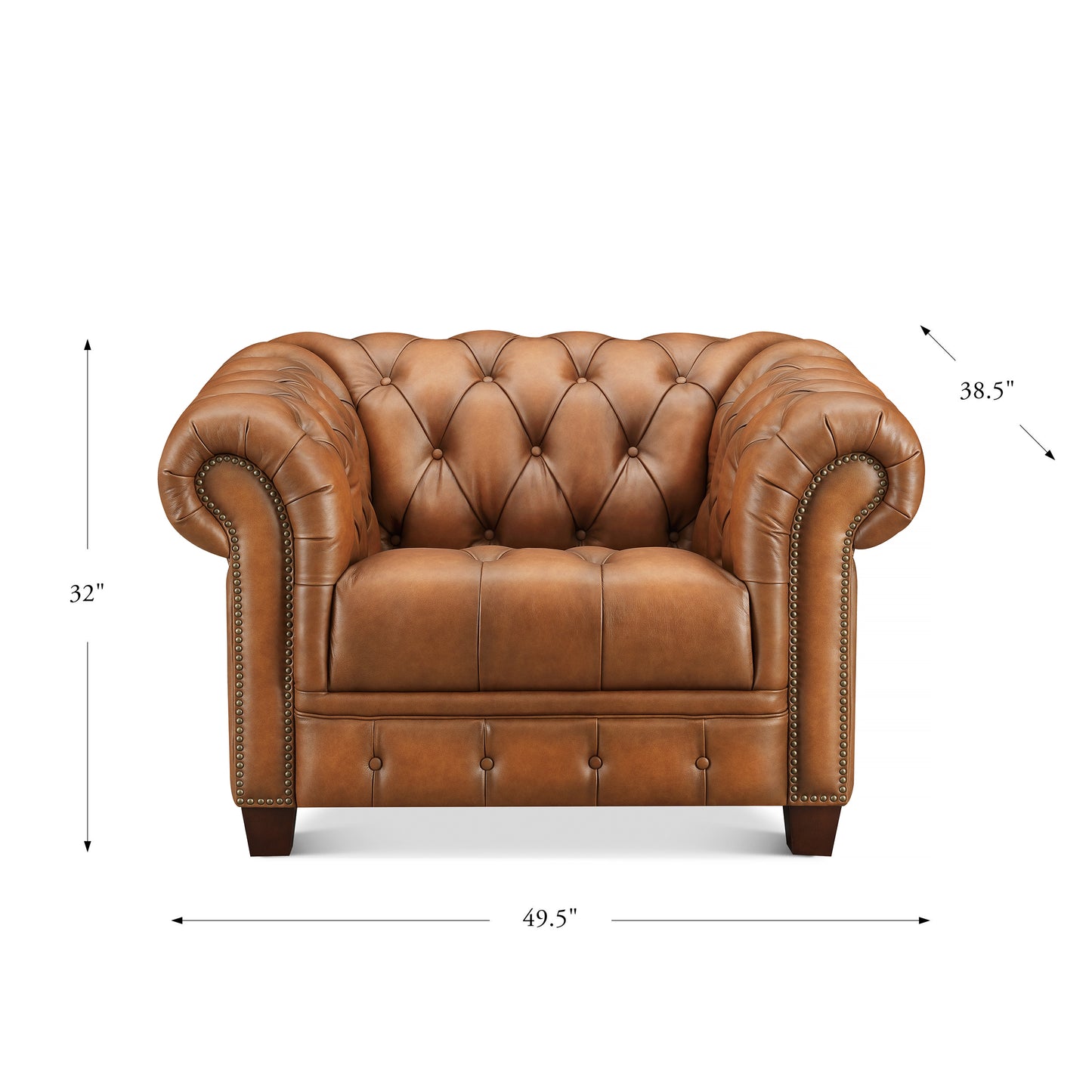 York Chair Saddle Brown