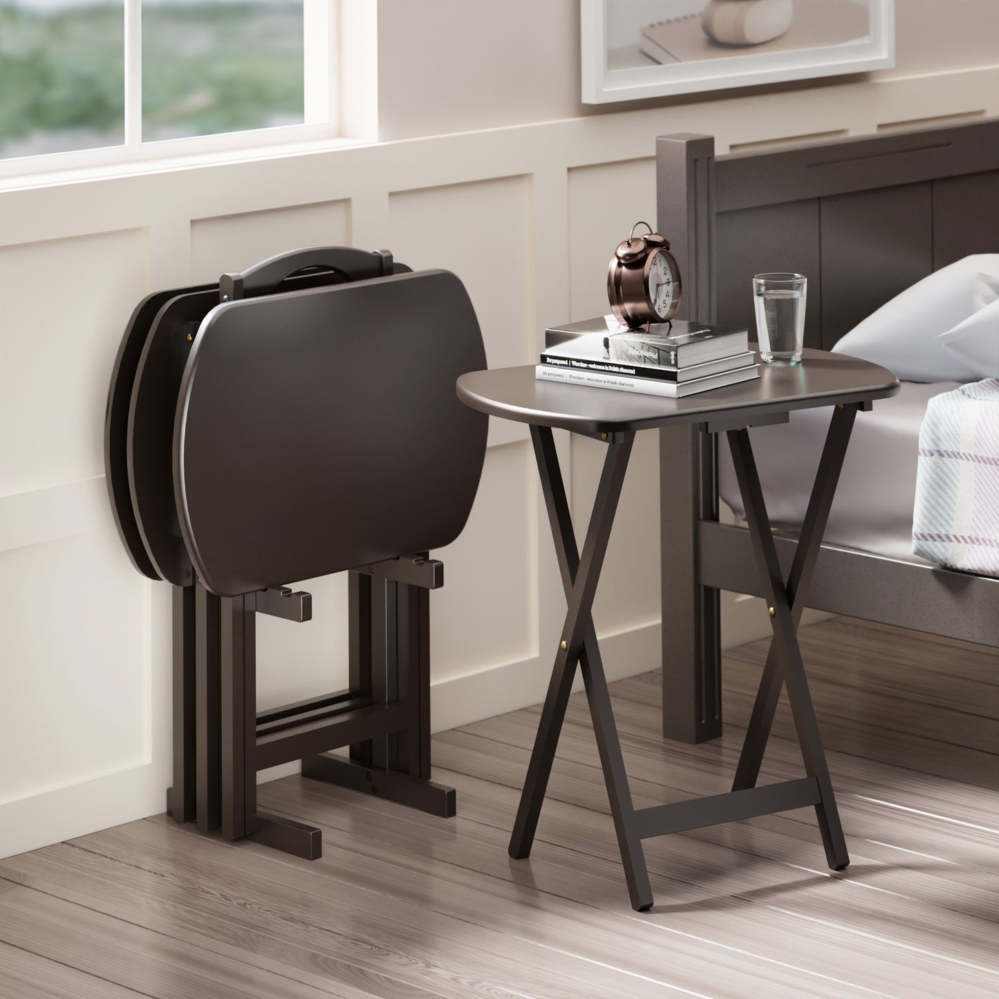 Corbett 5-Pc Oversized Snack Table Set, Coffee