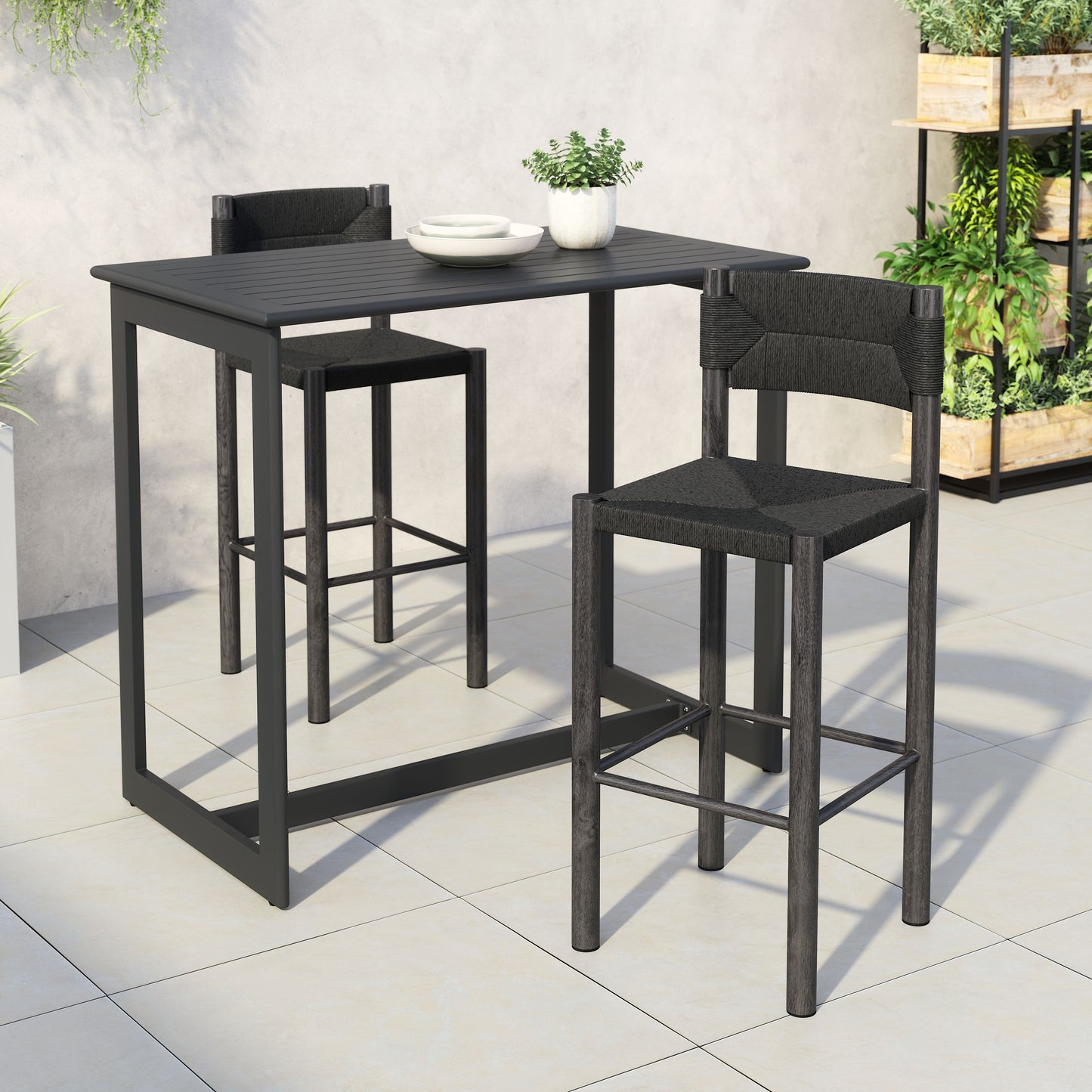 Iska Barstool (Set of 2) Black - 9