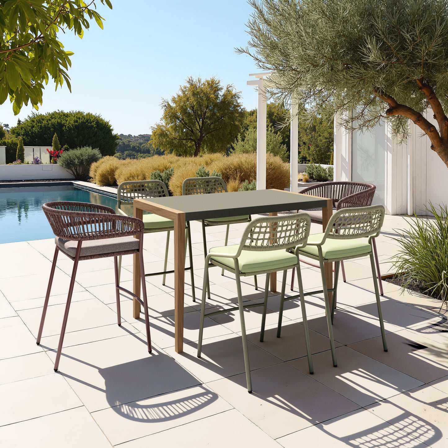 Rio Barstool (Set of 2) Green - 10