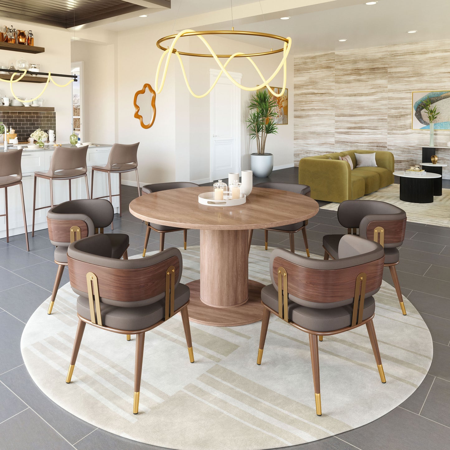 Brew Dining Chair Brown & Walnut - 10