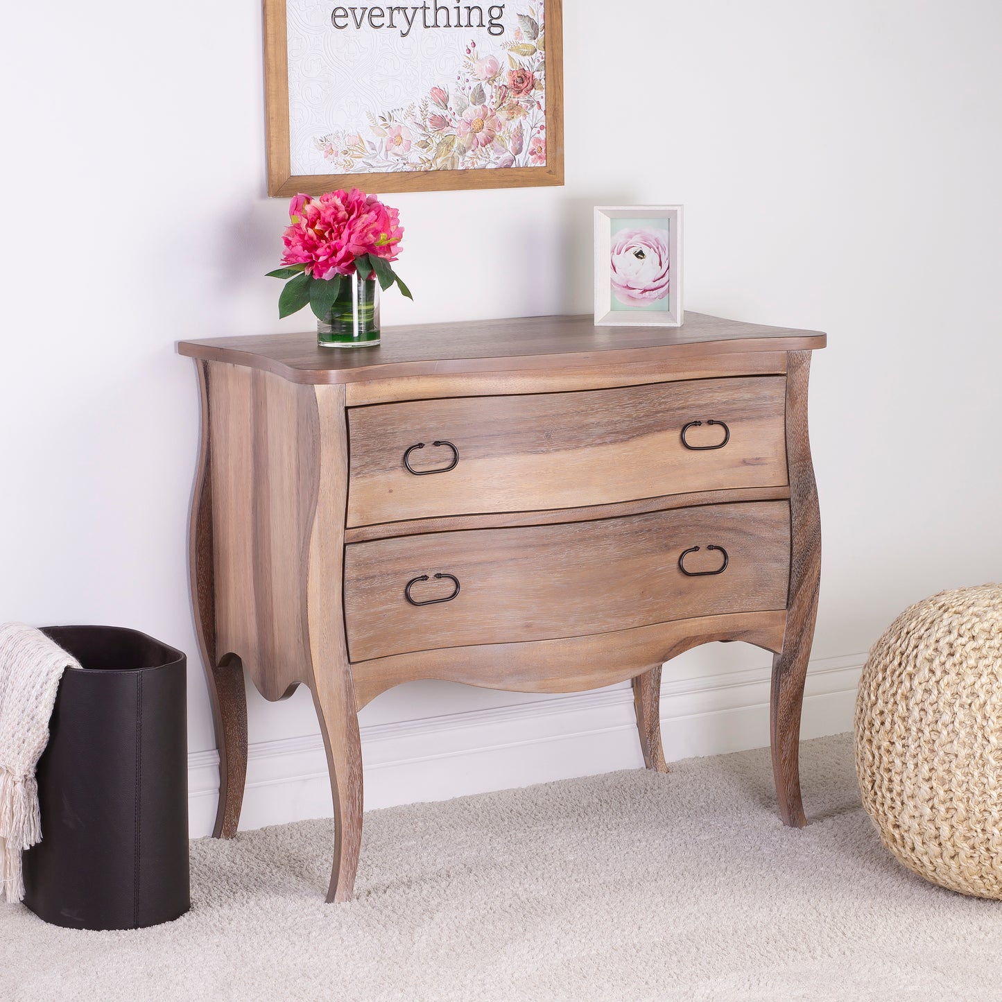 Rochelle Natural 2 Drawer Chest in Light Brown 9307312