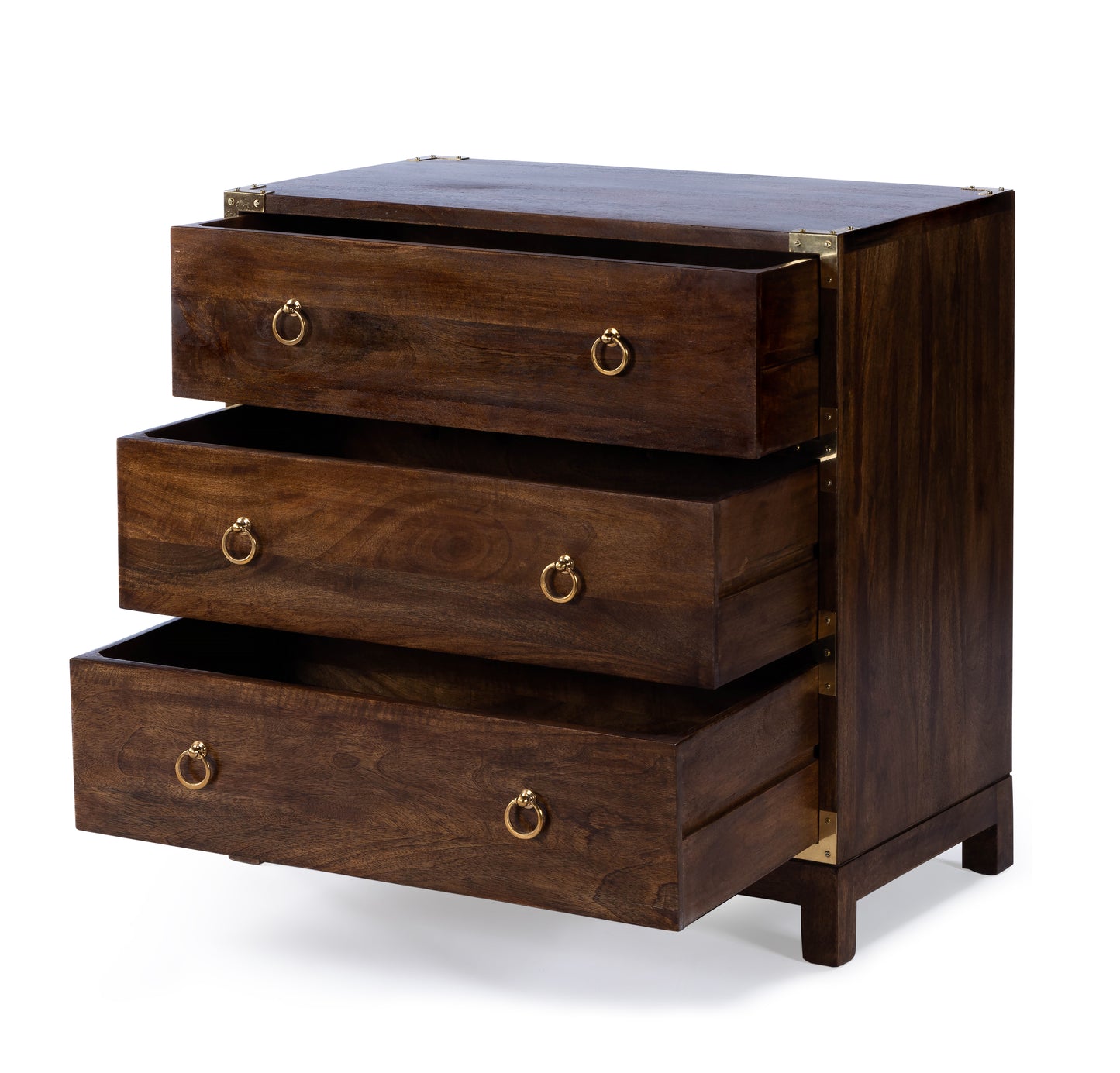 Forster Campaign 3 Drawer Dresser in Dark Brown 9337354