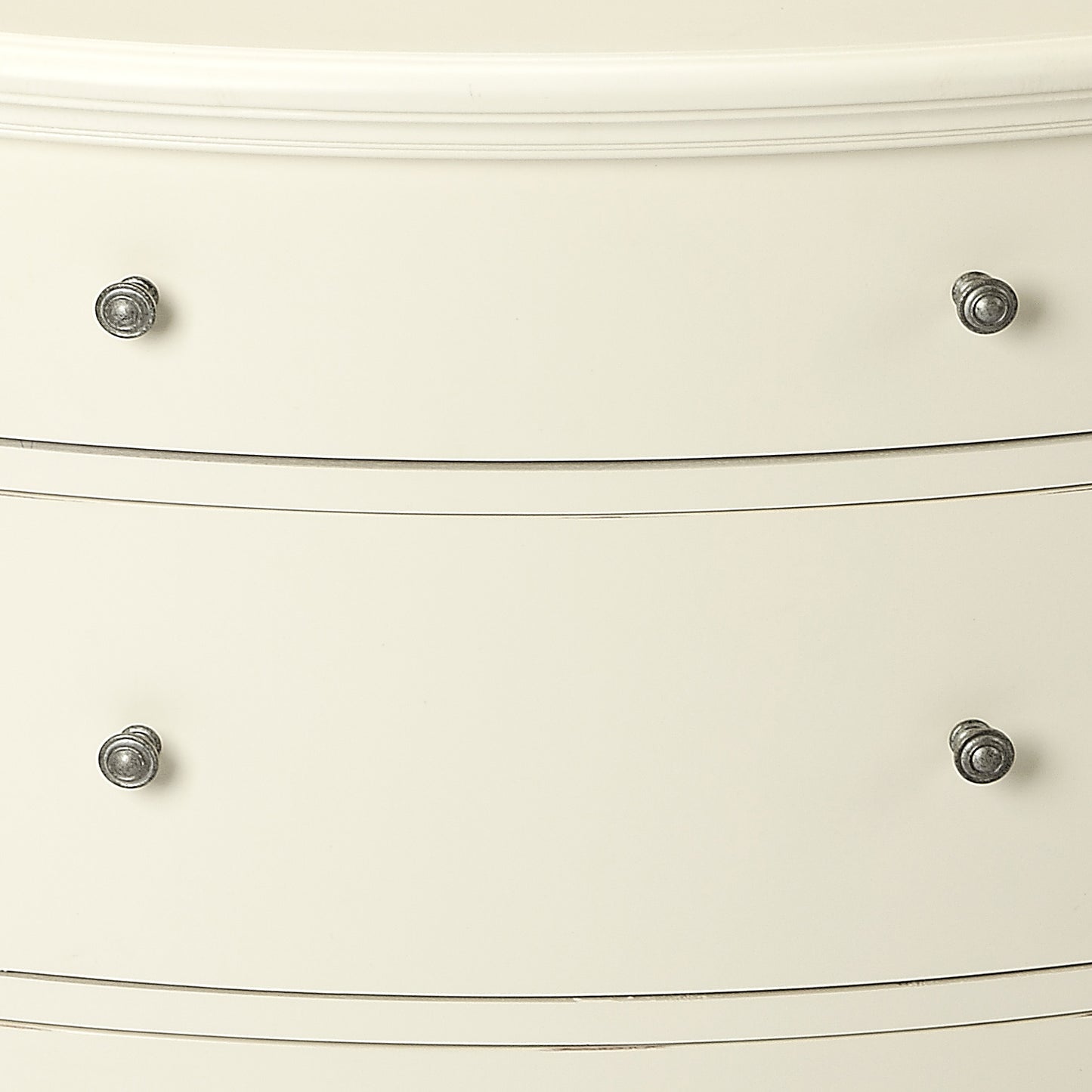 Butler Specialty Company Bedford 41 in. W Demilune Traditional Console Table with Storage, White