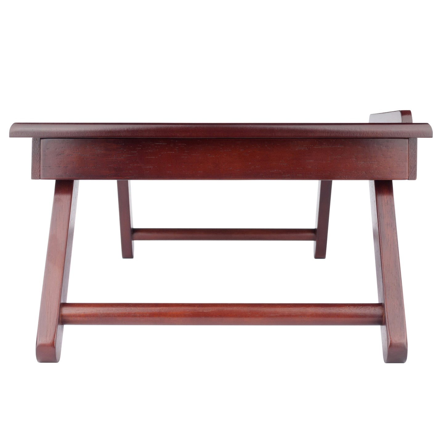Alden Flip Top Desk, Tray with Drawer, Walnut