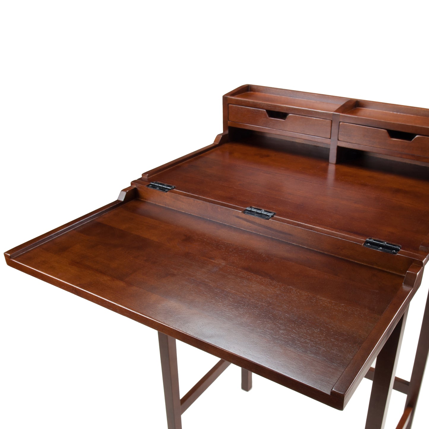 Brighton High Desk with 2 Drawers, Walnut
