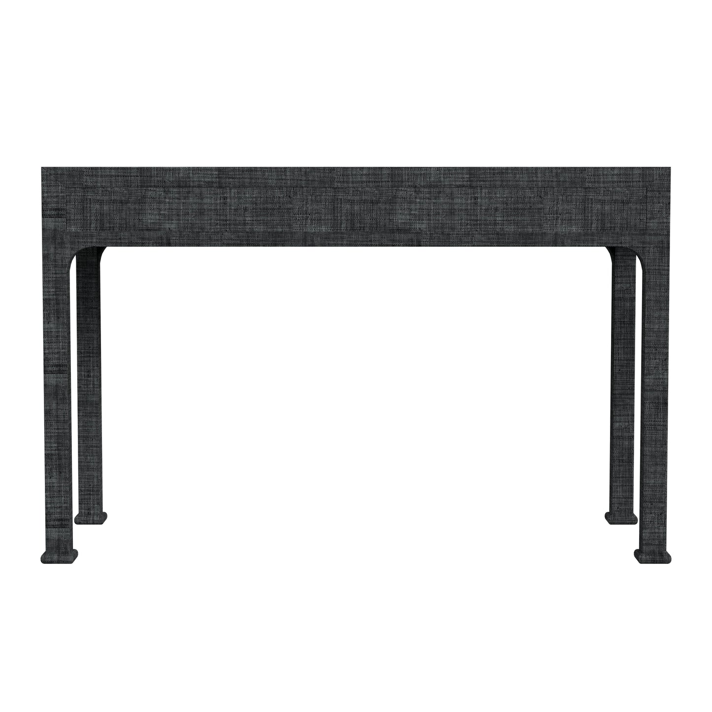 Butler Specialty Company Chatham 47 in. W Rectangular Raffia and Wood 2 Drawer Desk, Charcoal