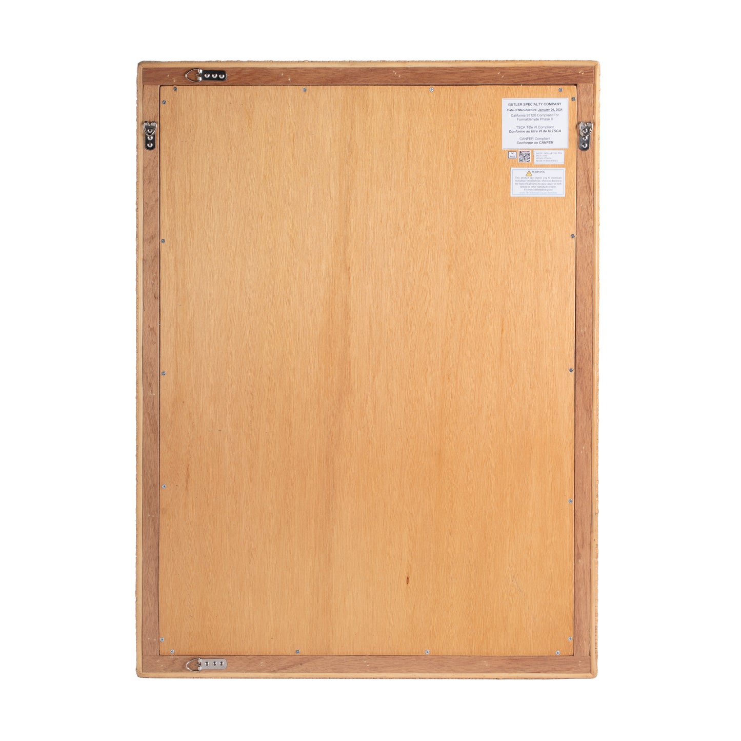 Butler Specialty Company Hana 30 in. W x 40 in. H Rectangular Woven Rattan Wall Mirror, Light Brown